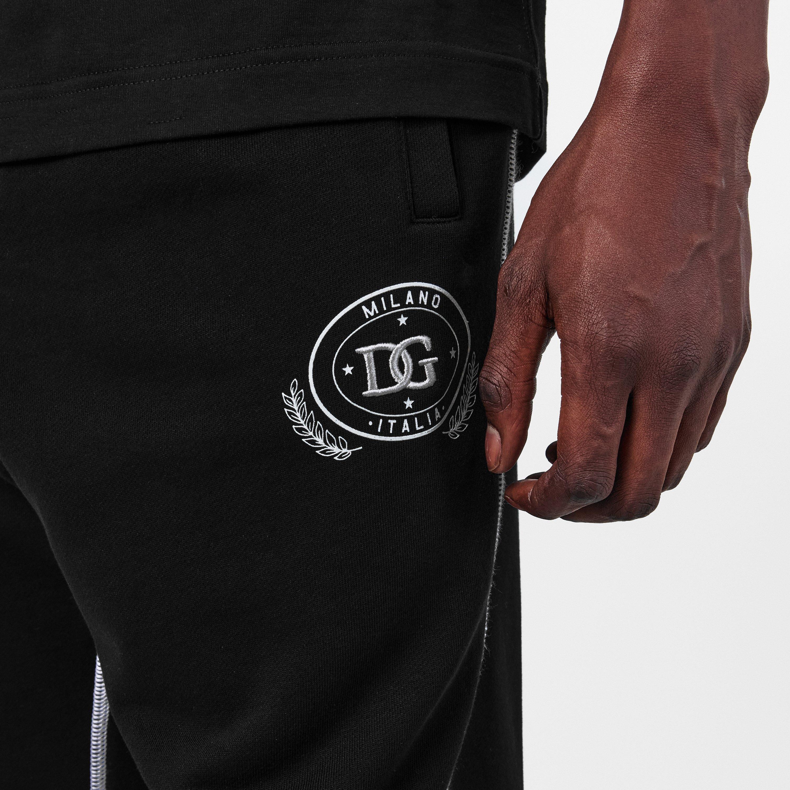 N0000 Nero - Dolce and Gabbana - Men's Open Hem Fleece Relaxed Fit Joggers - 5