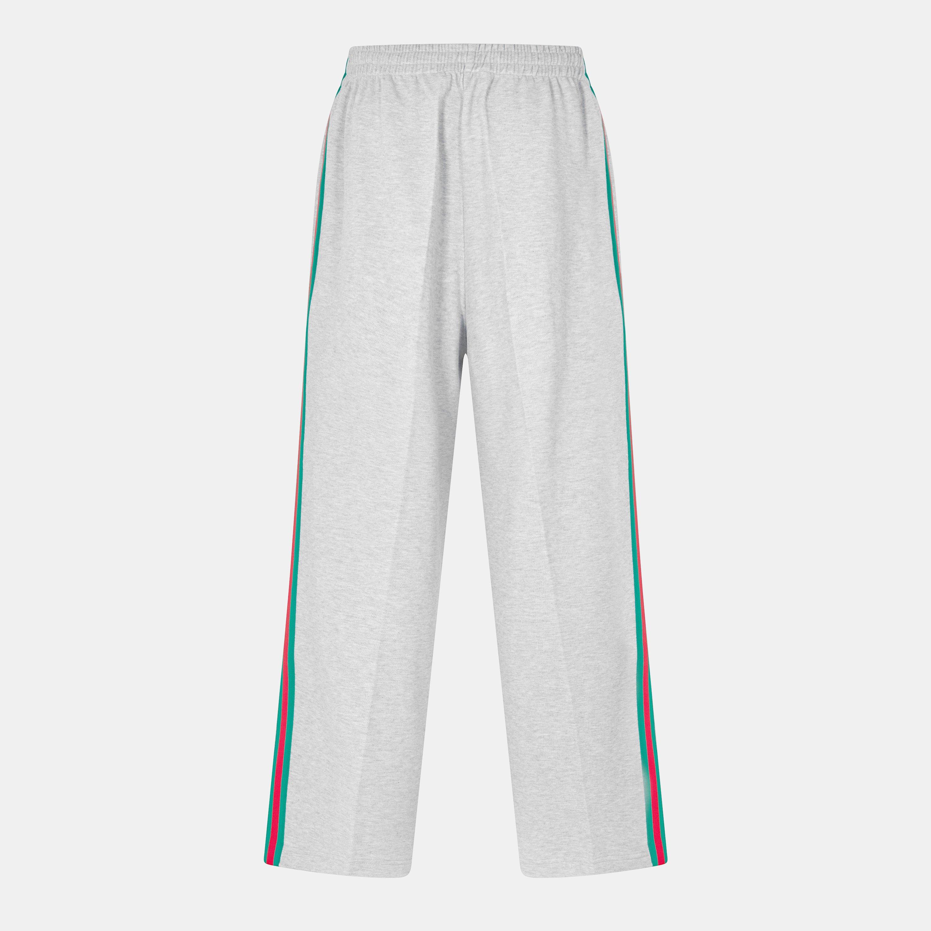 Grey Melange - Gucci - Men's Open Hem Fleece Joggers - 2