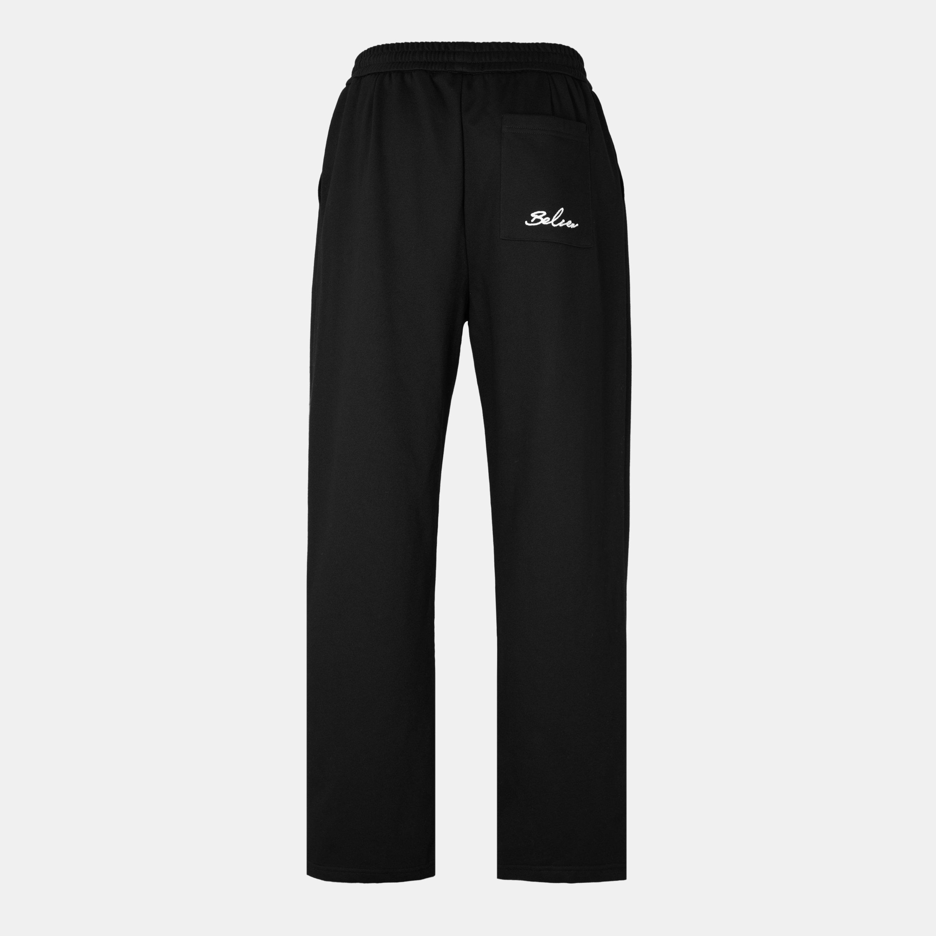 Black - BELIER - Men's Logo Open Hem Fleece Joggers - 2