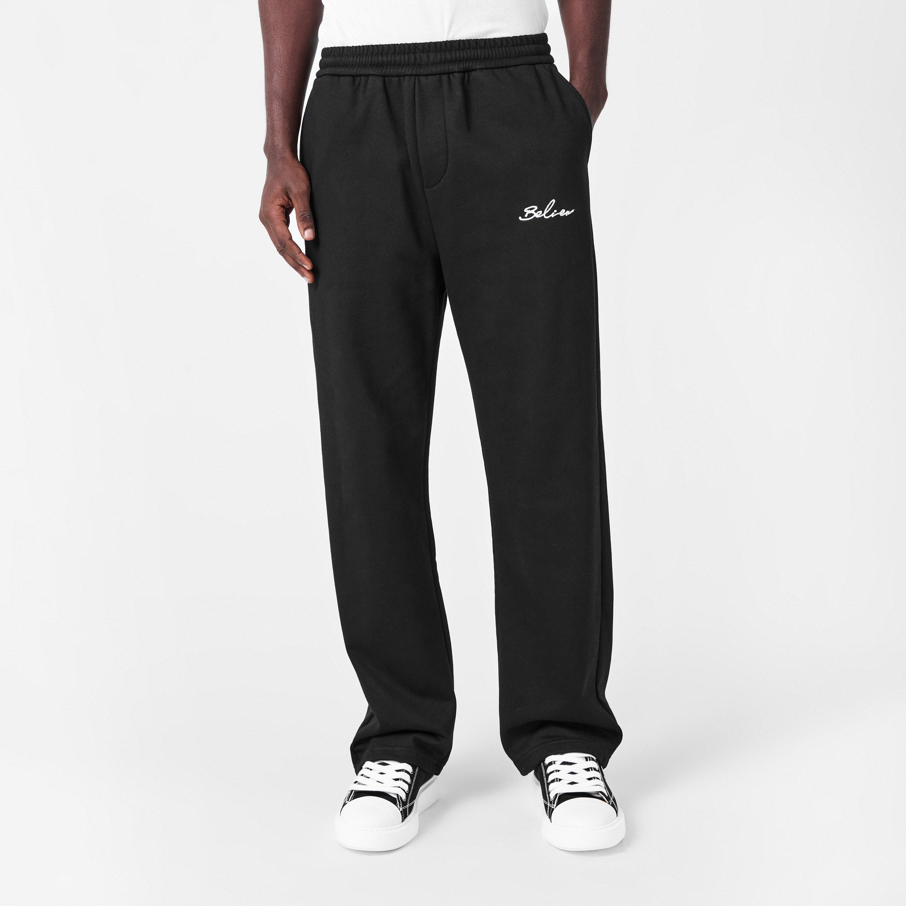 Black - BELIER - Men's Logo Open Hem Fleece Joggers - 3