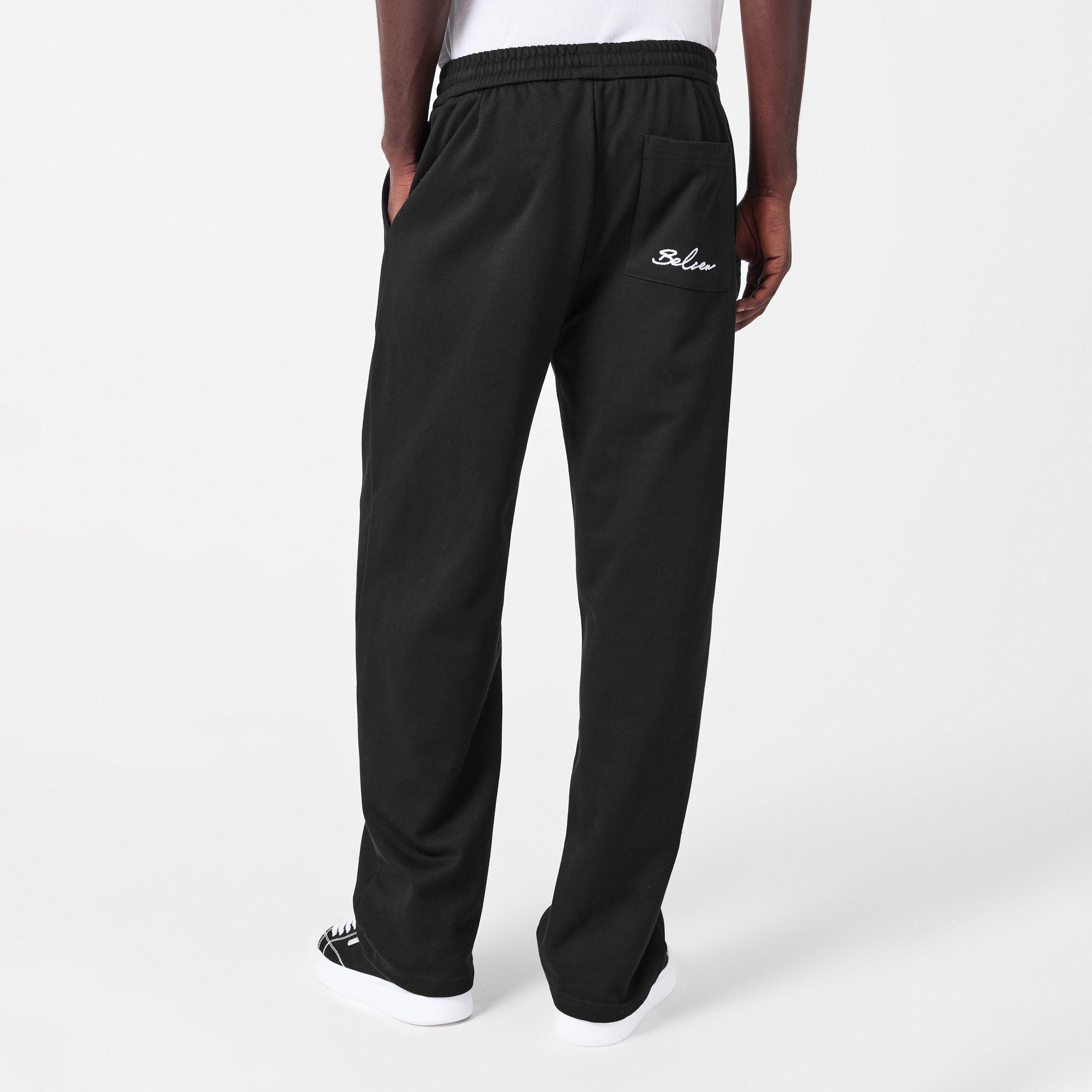 Black - BELIER - Men's Logo Open Hem Fleece Joggers - 4