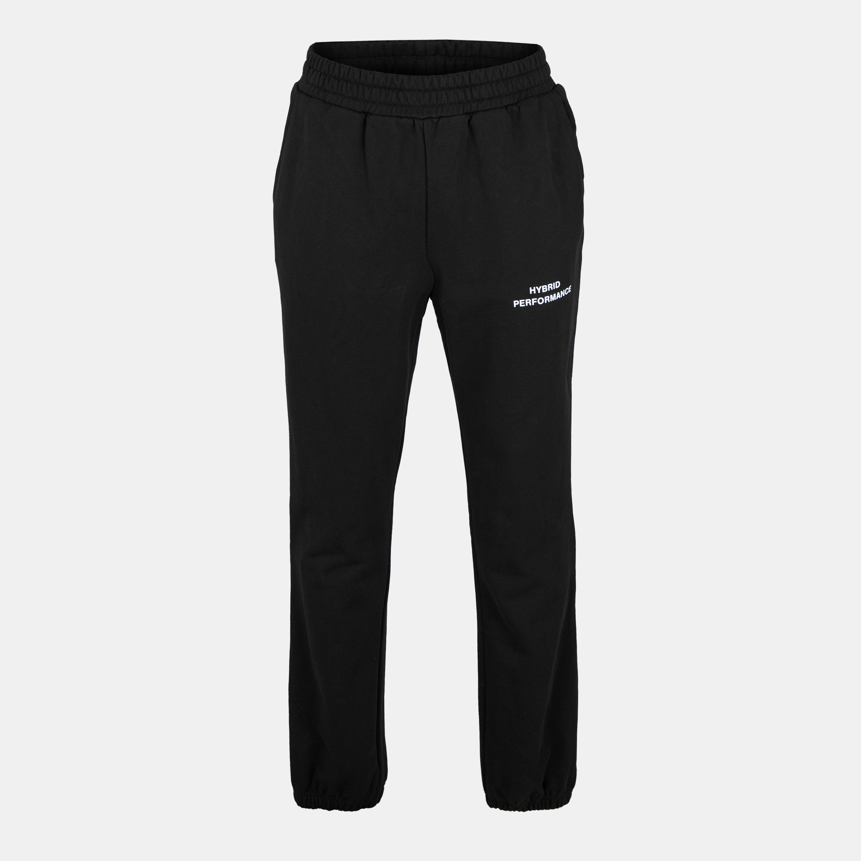 Black - Hybrid Performance - Men's Performance Fleece Tracksuit Bottoms - 1