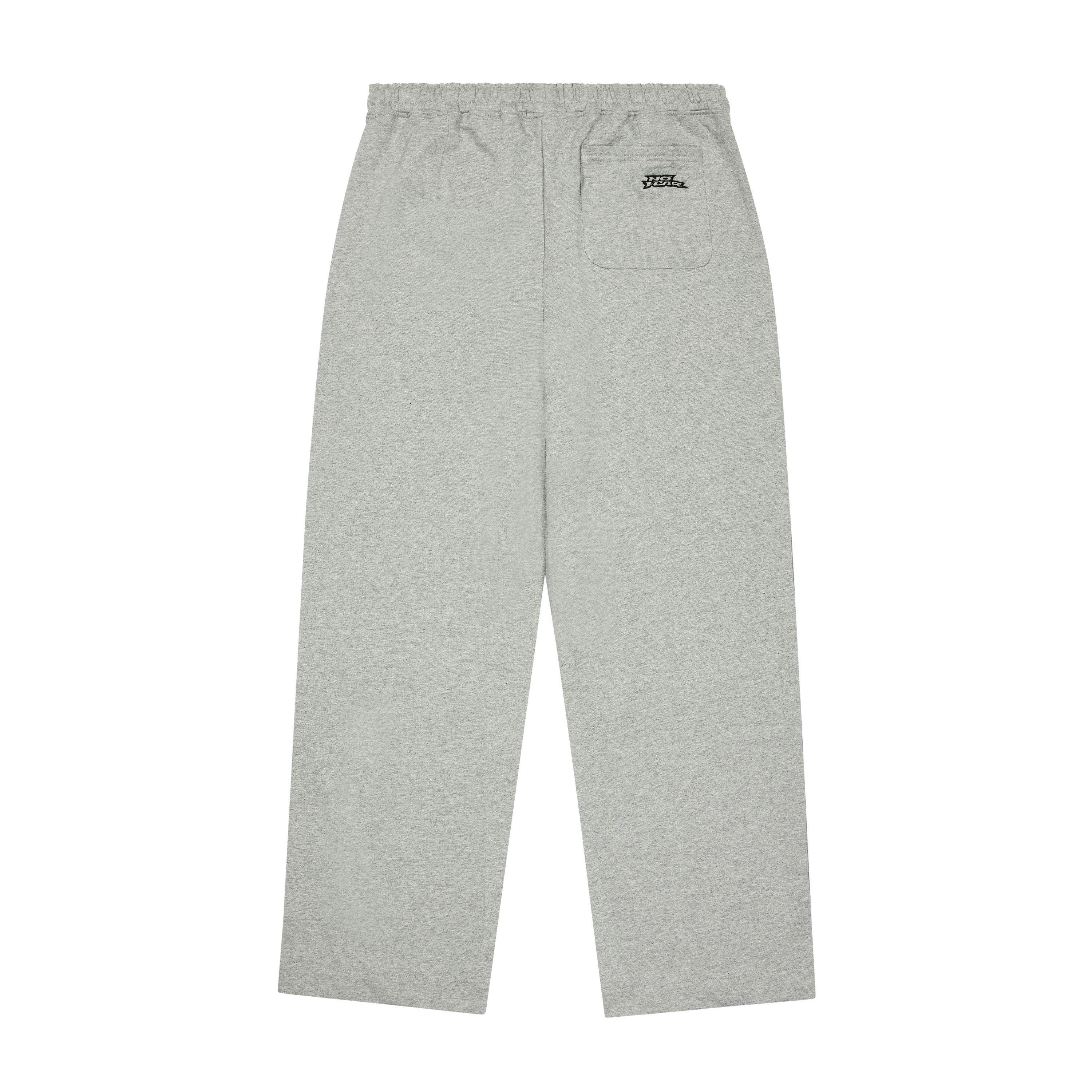 Grey - No Fear - Mens Uncuffed Jogging Bottoms - 2