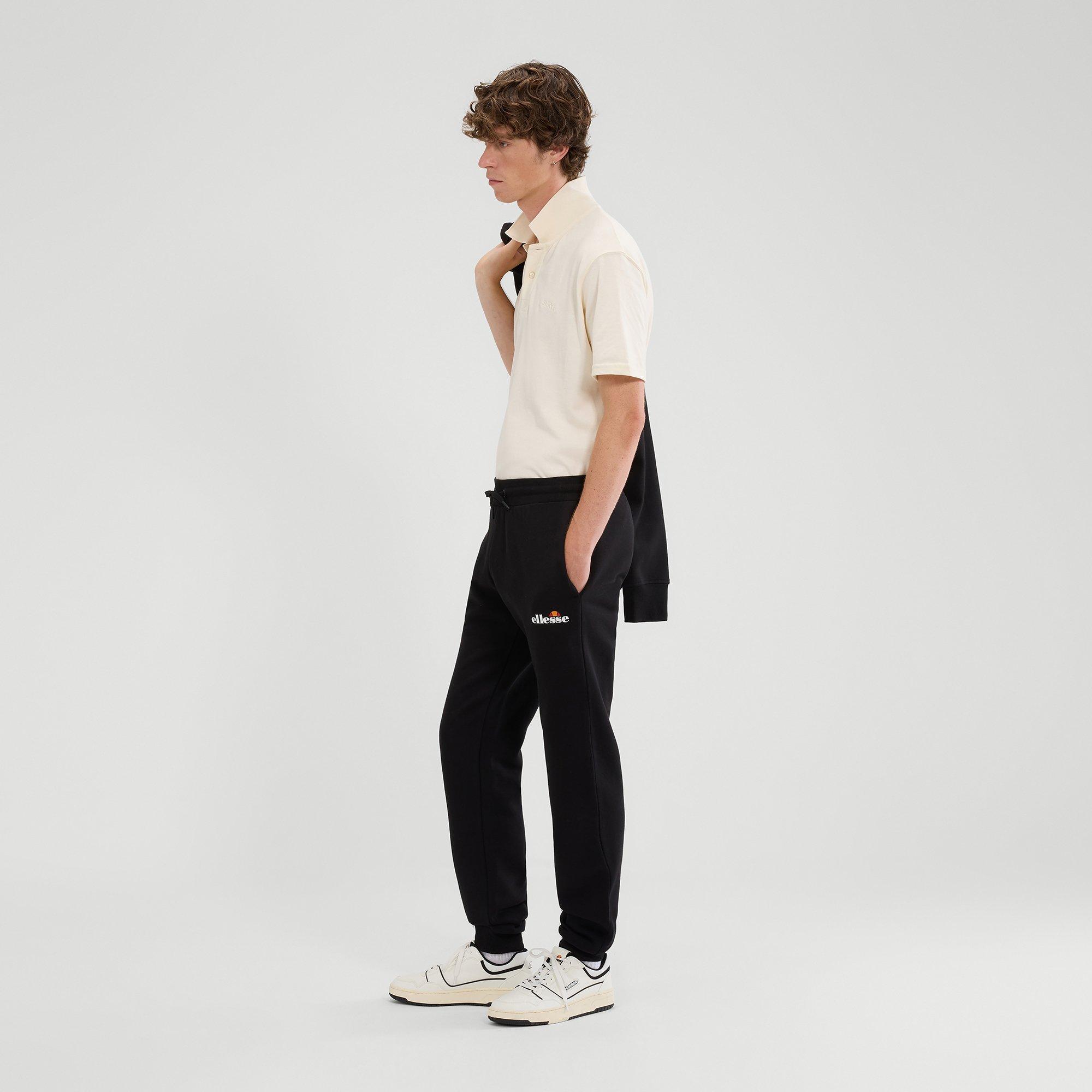 Ellesse Men's Cravo Jog Closed Hem Jersey Joggers - Black - Medium