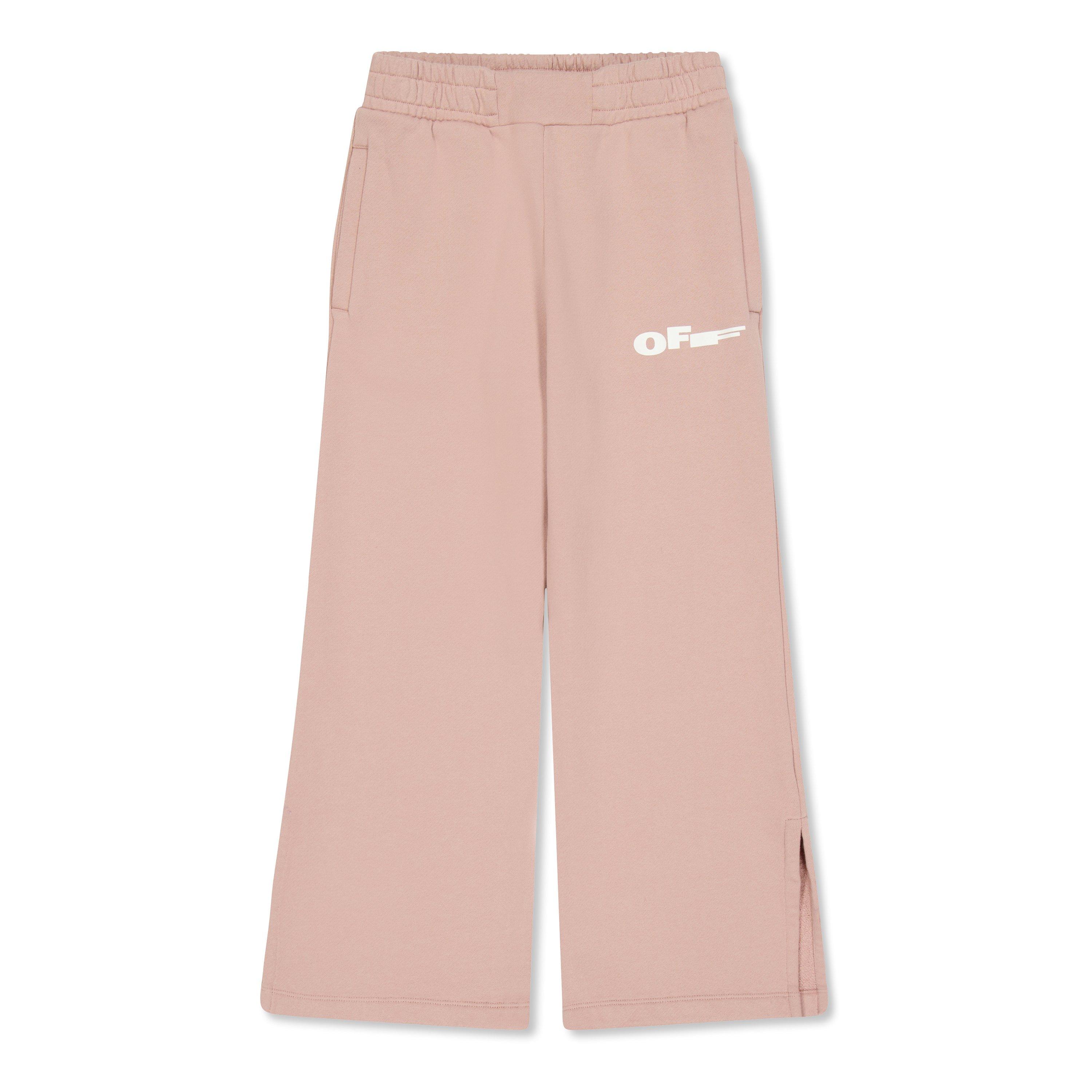 Off White Kids' Wide Leg Open Hem Fleece Joggers - Pink 651 - Size 14Y