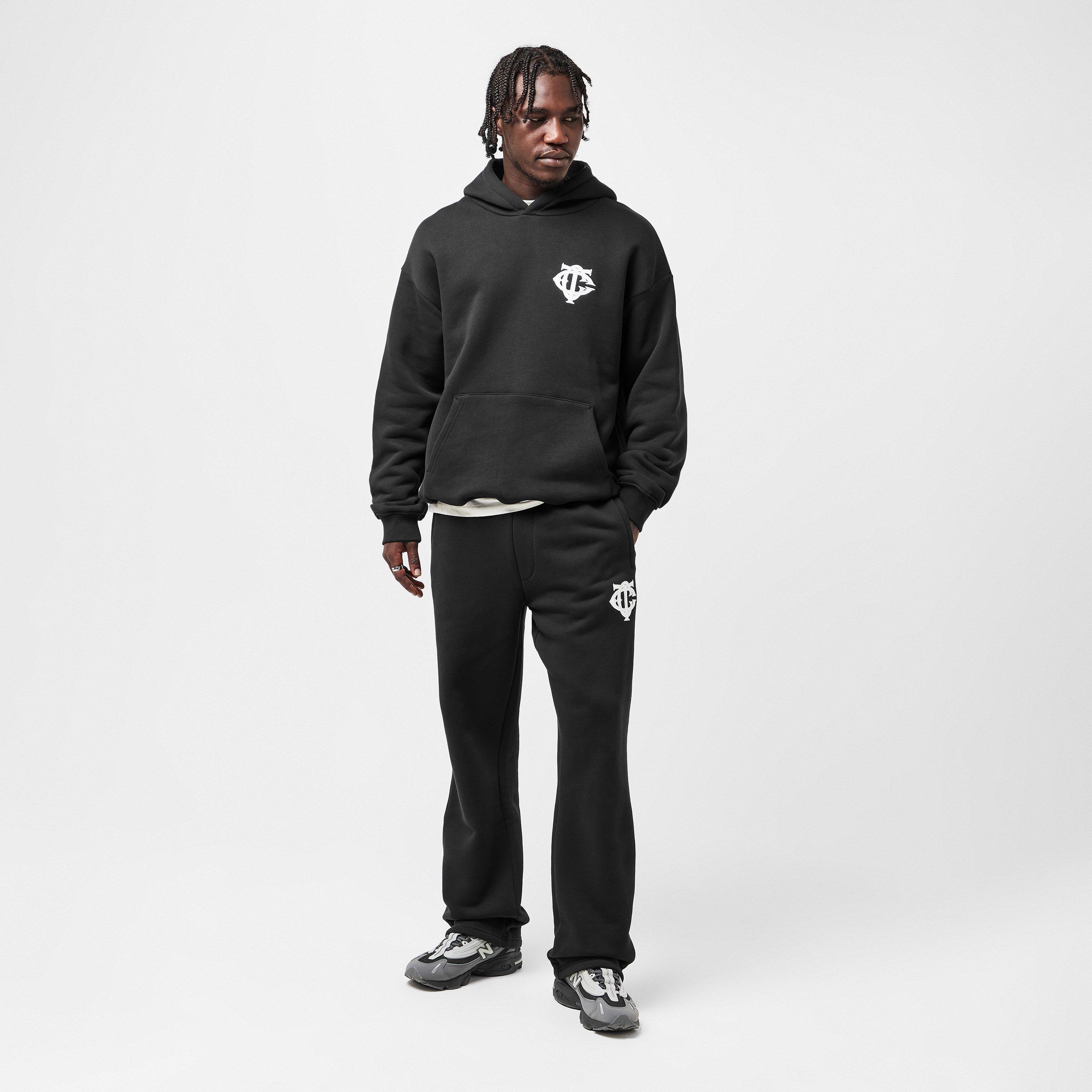 Black - The Couture Club - Mens Heavyweight Monogram Straight Leg Joggers - 7