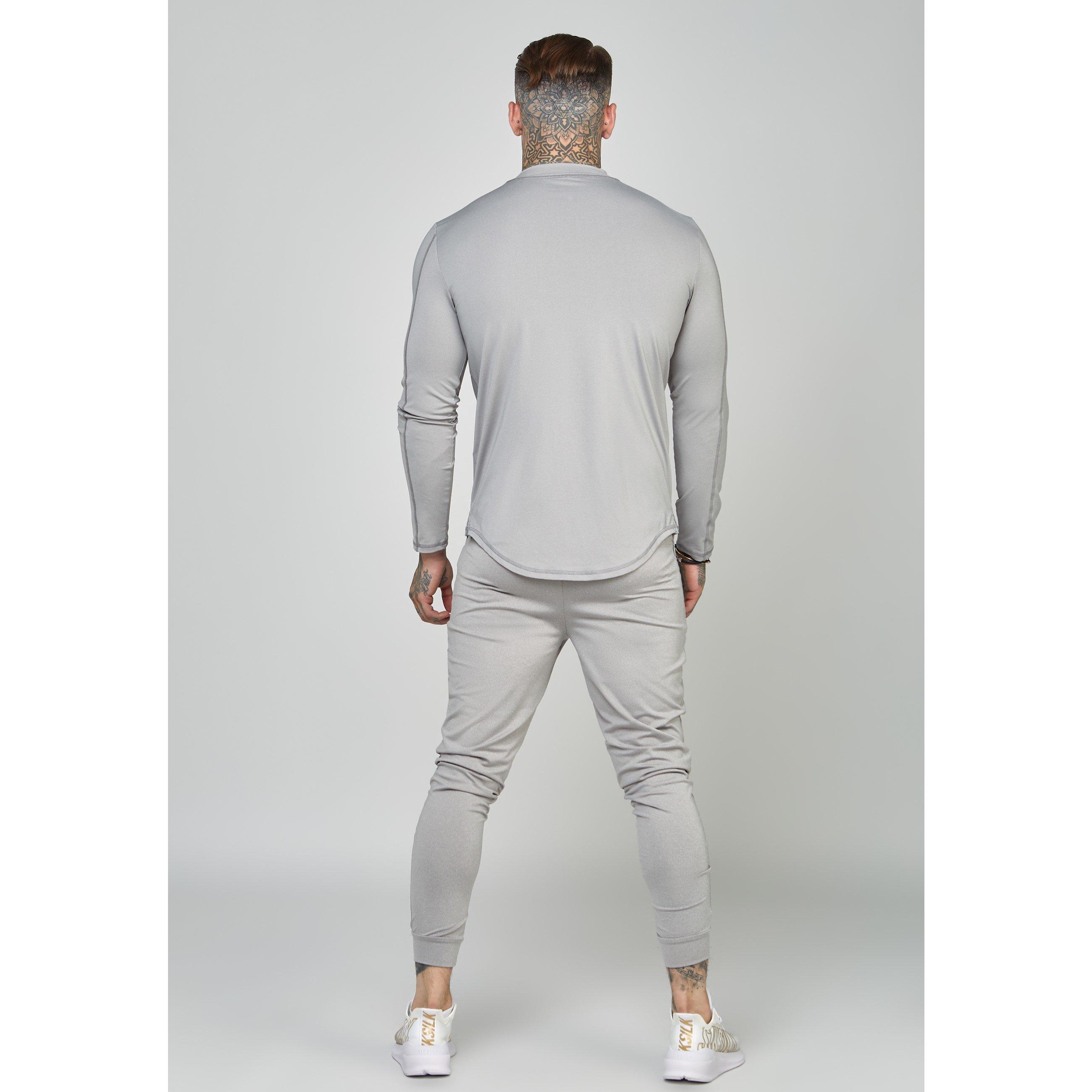 Grigio - SikSilk - Men's Closed Hem Jersey Joggers - 5