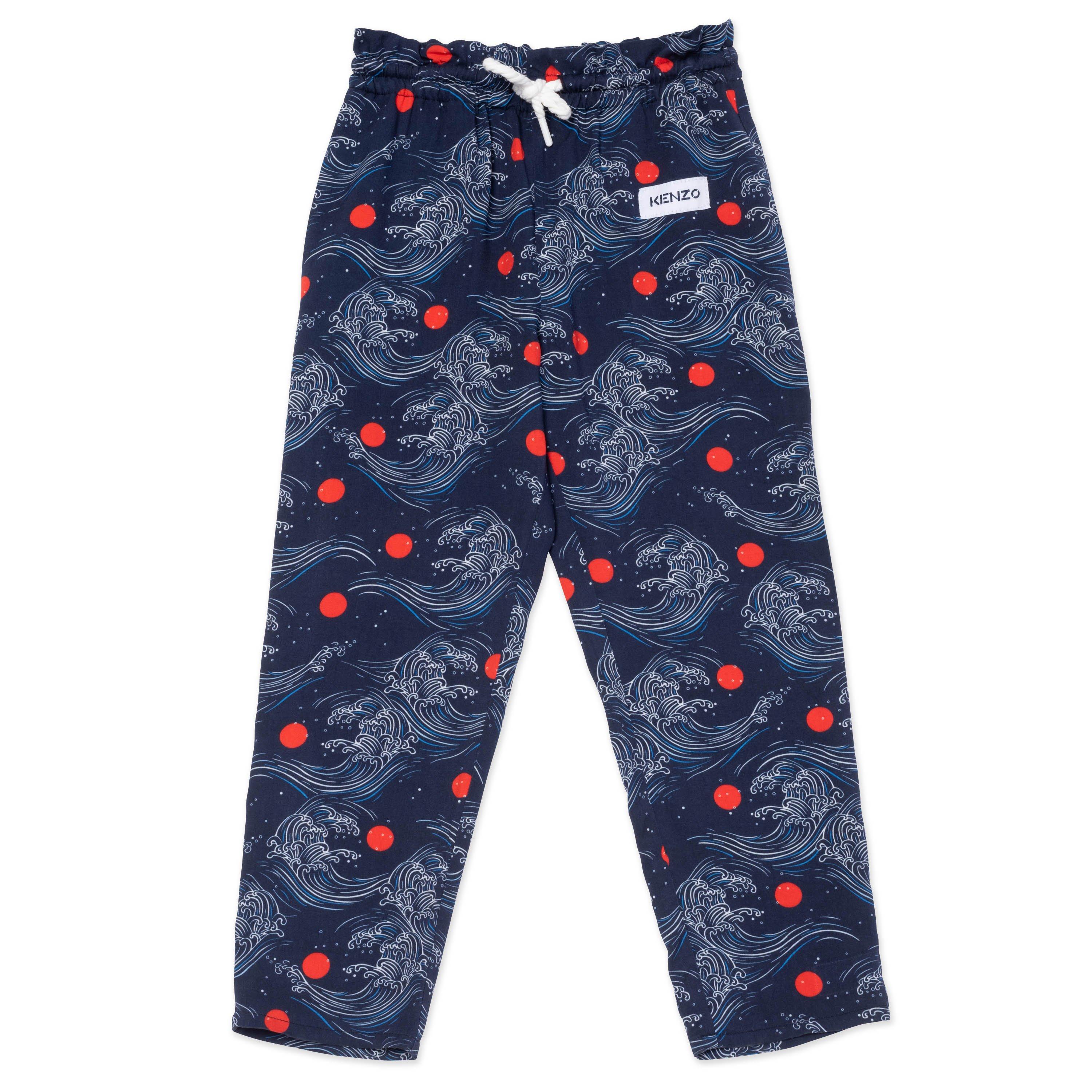 Kenzo Kids' Graphic Dot Closed Hem Jersey Joggers