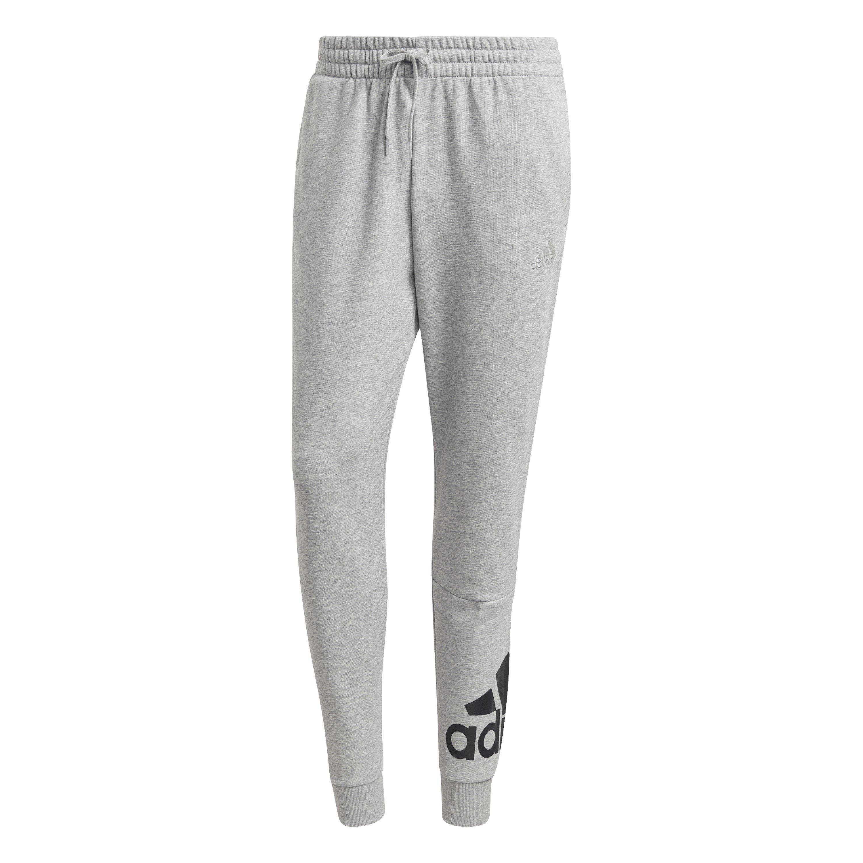 Cinzento mesclado/preto - adidas - Men's Closed Hem Jersey Joggers - 1