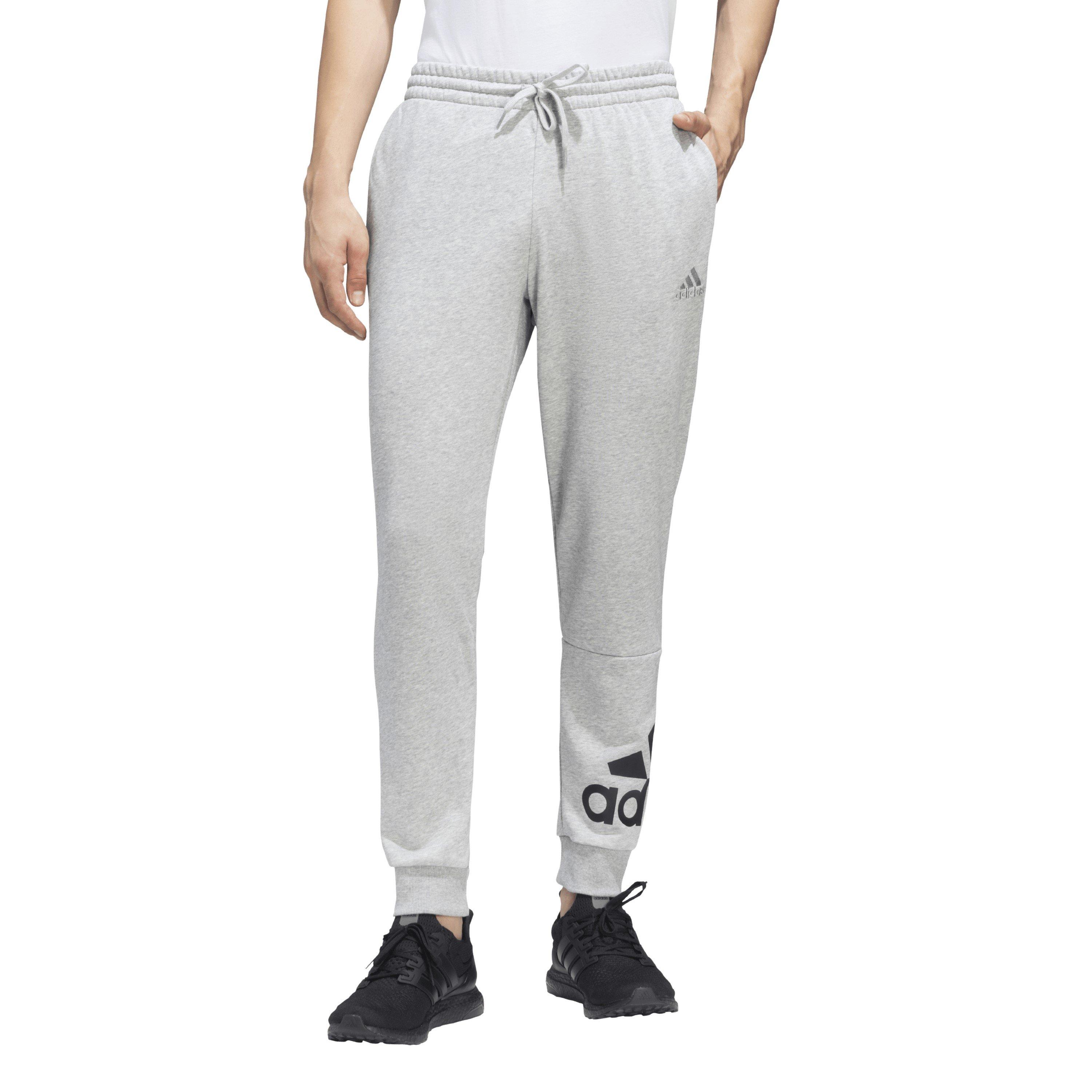 Grey Hthr/Black - adidas - Closed Hem Jersey Joggers - 2