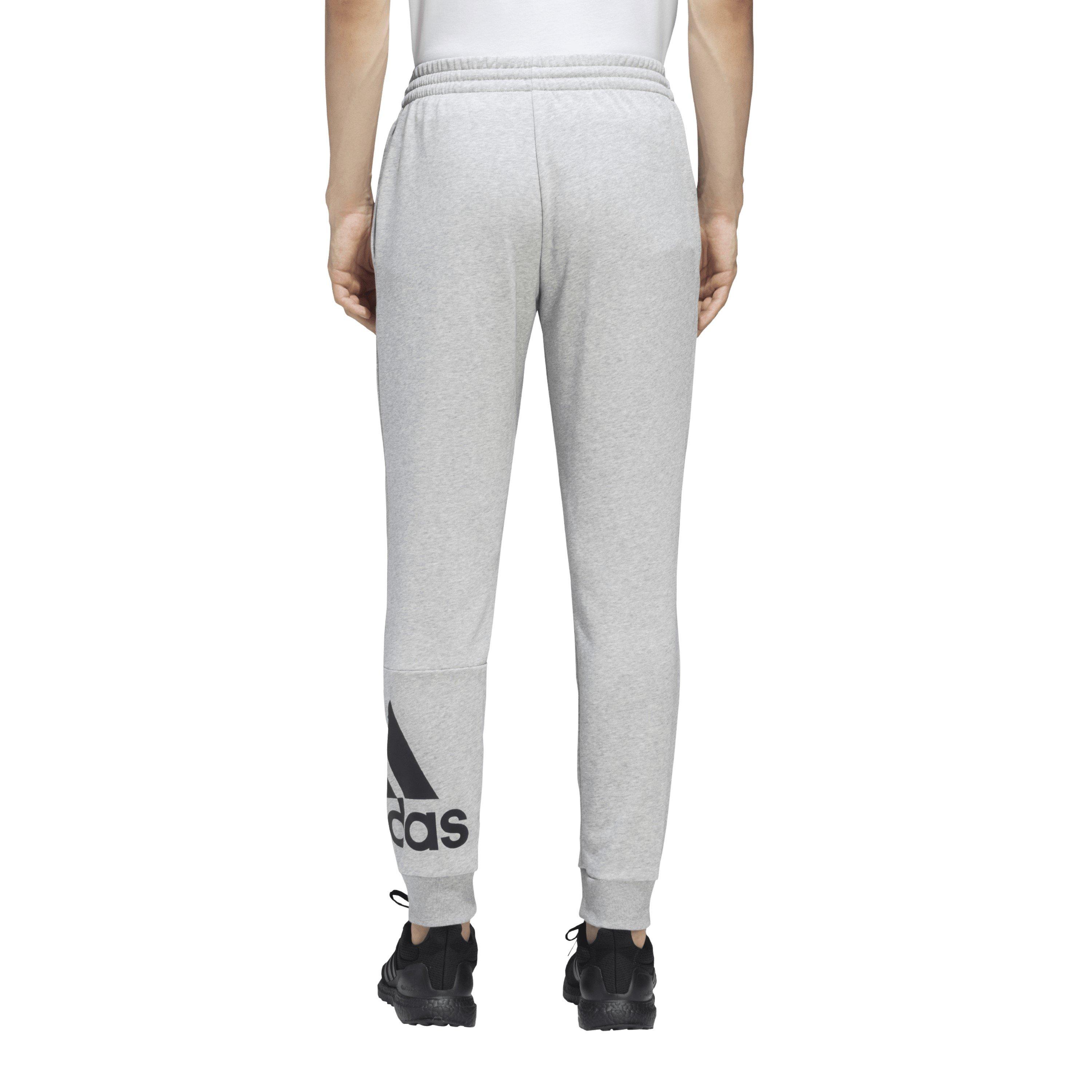 Grey Hthr/Black - adidas - Closed Hem Jersey Joggers - 3