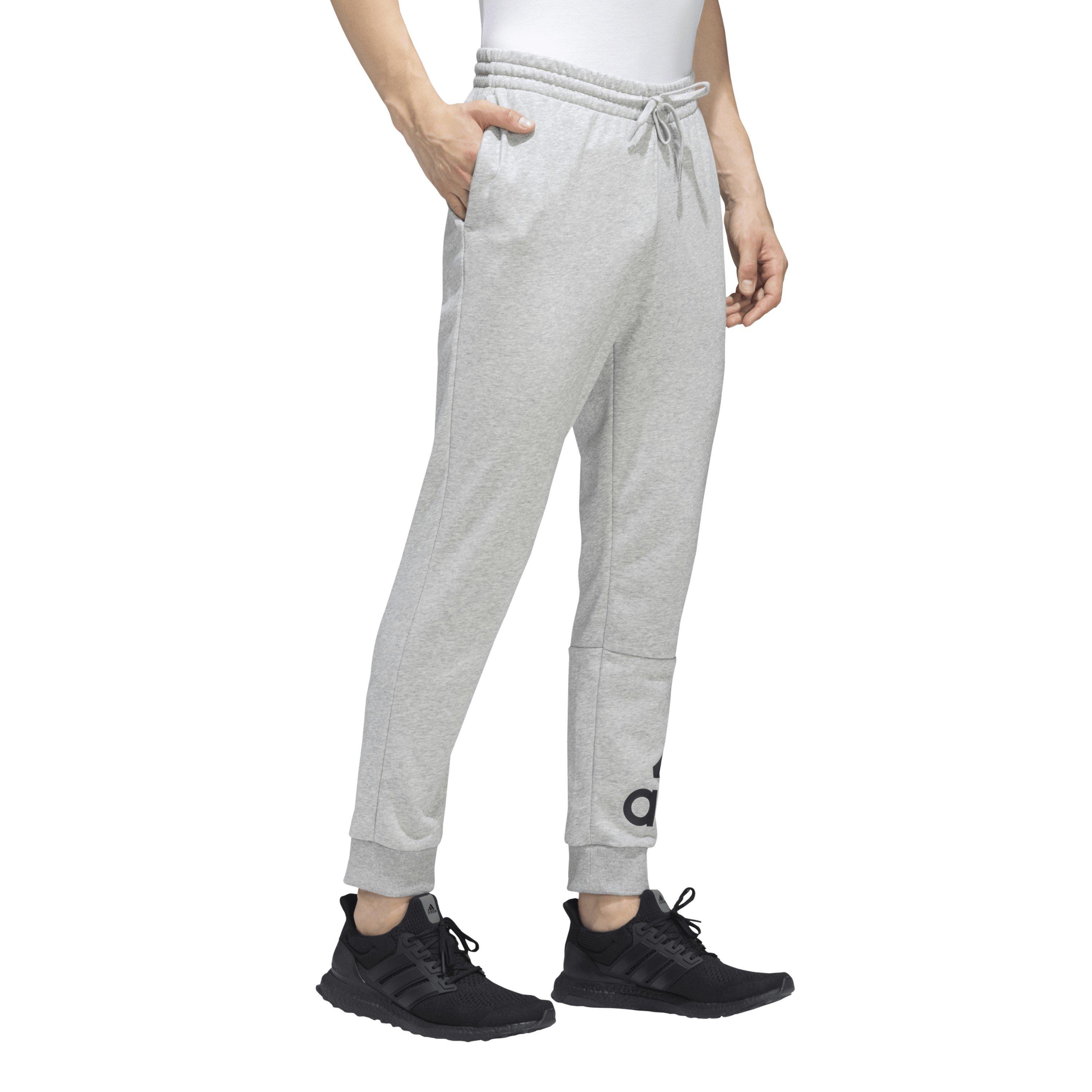 Grey Hthr/Black - adidas - Closed Hem Jersey Joggers - 7