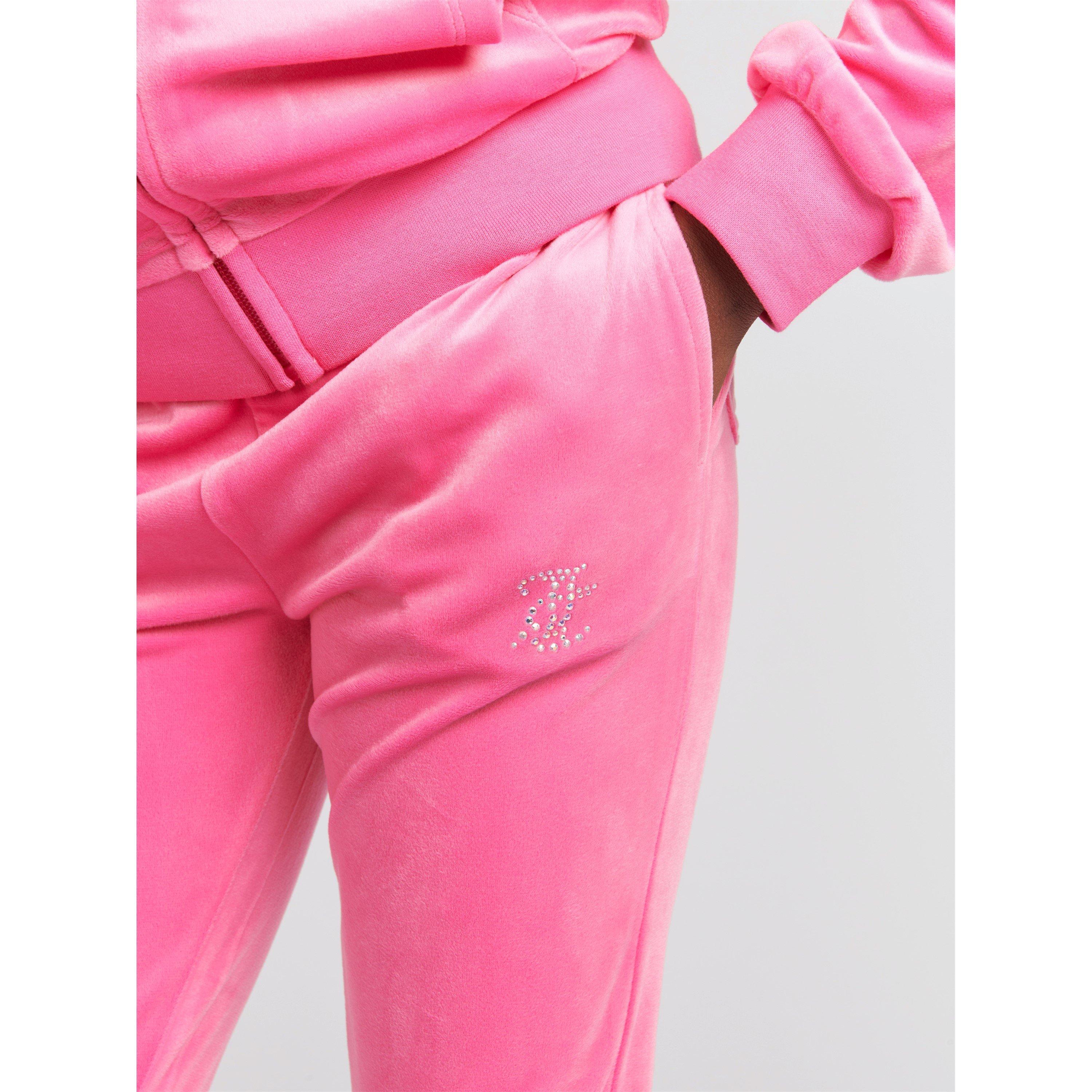 Hot Pink 721 - Juicy Couture - Diamante Bootcut Joggers Juniors - 4