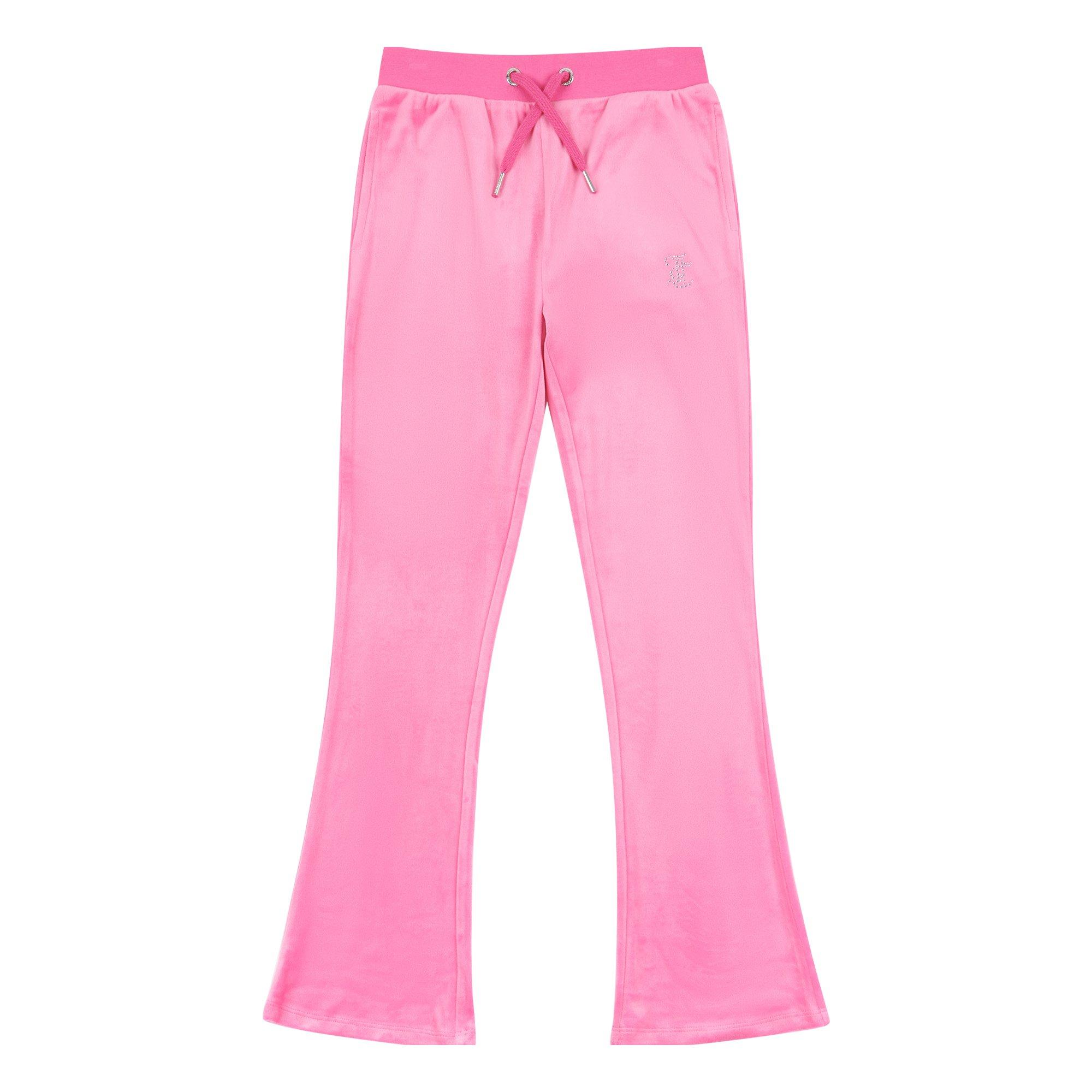 Hot Pink 721 - Juicy Couture - Diamante Bootcut Joggers Juniors - 5