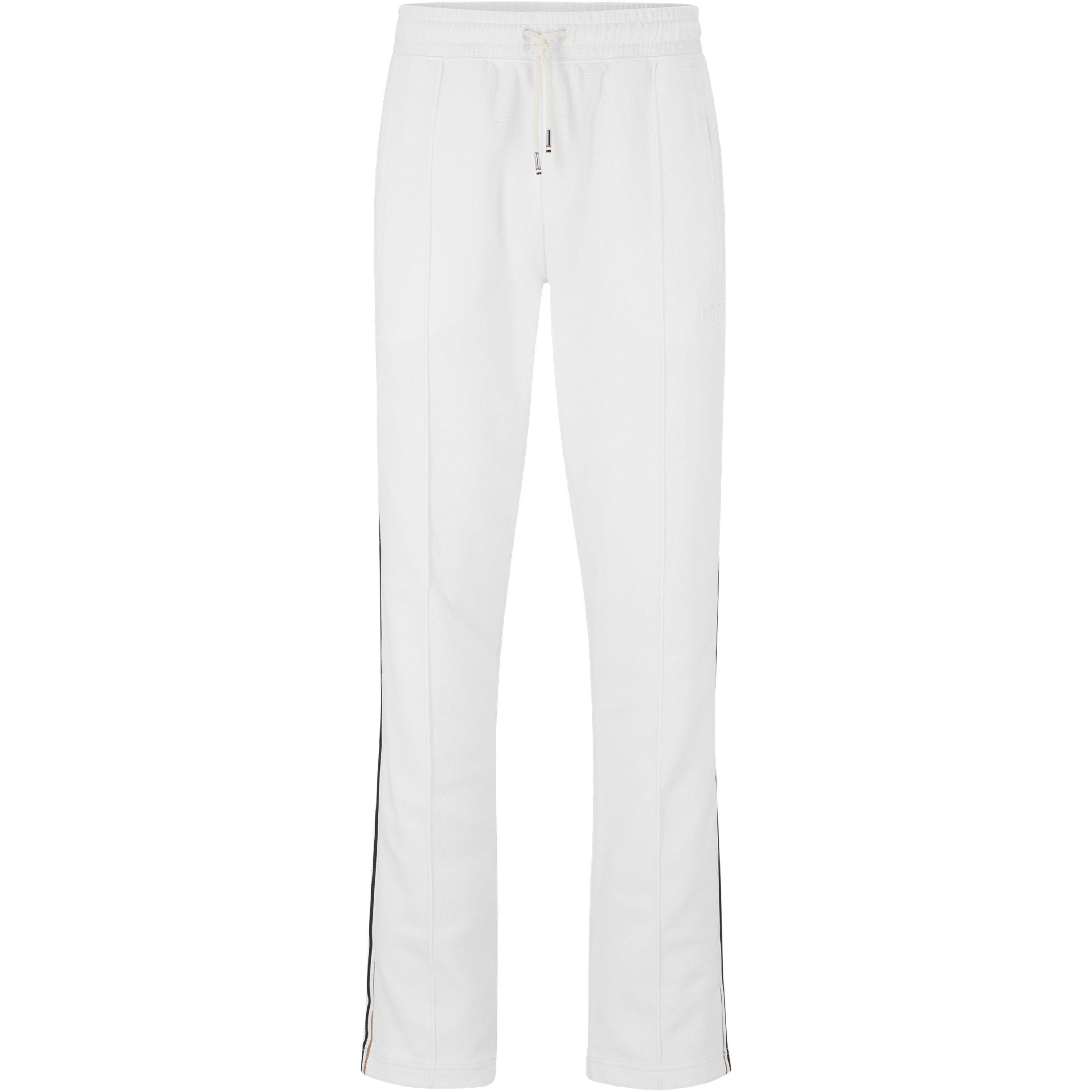 White - Boss - Men's Hadicomfort Closed Hem Fleece Joggers