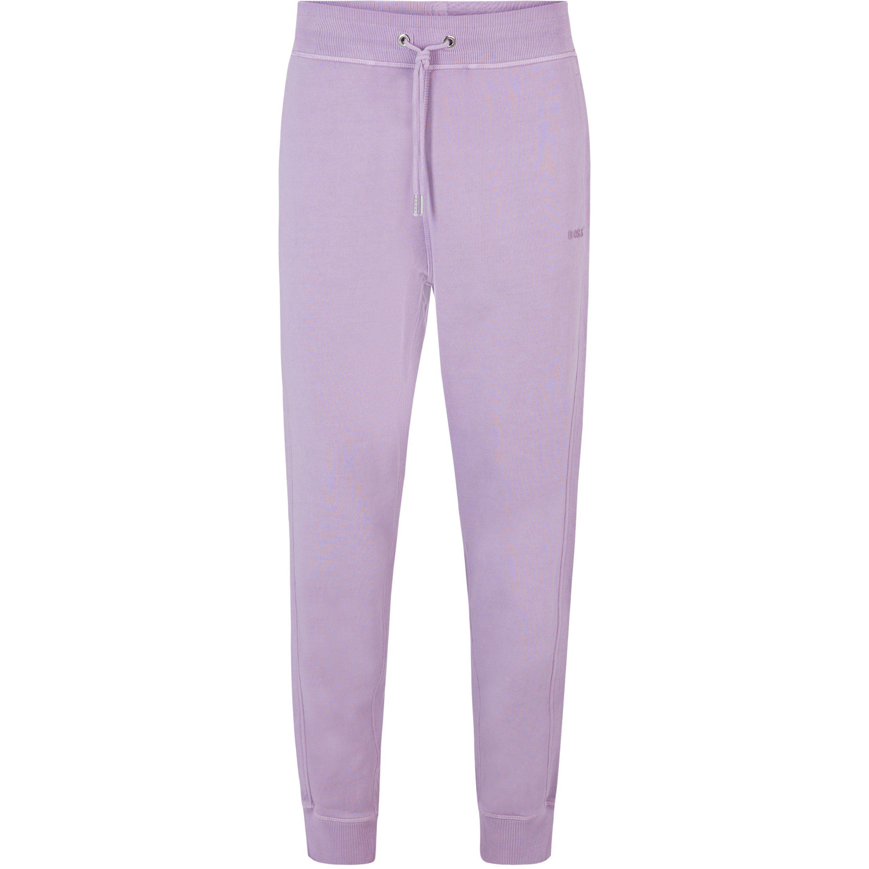 Pastel Purple - Boss - Men's Sefadelong Closed Hem Jogging Bottoms