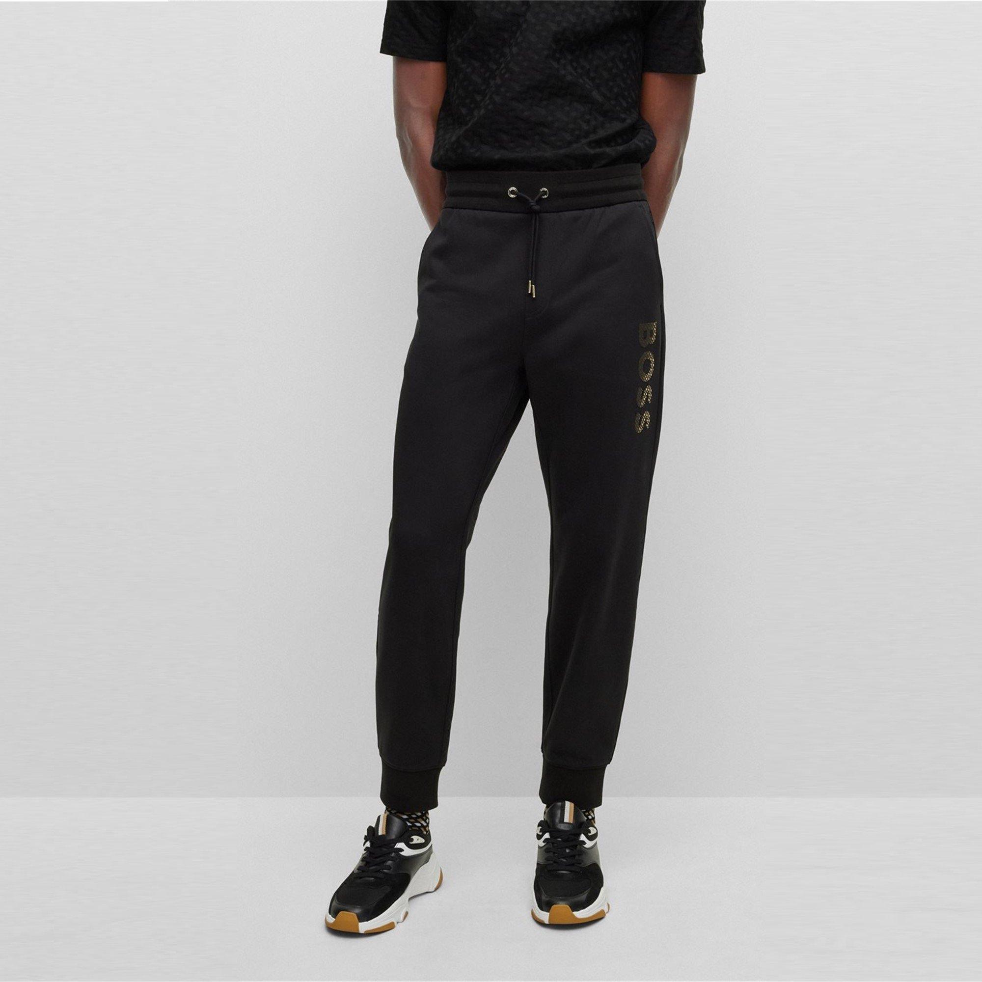 Black - Boss - Men's Closed Hem Jersey Joggers - 2