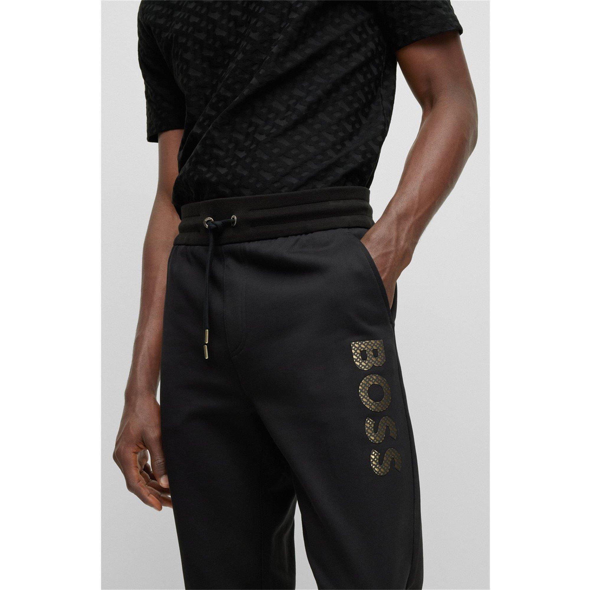 Black - Boss - Men's Closed Hem Jersey Joggers - 4