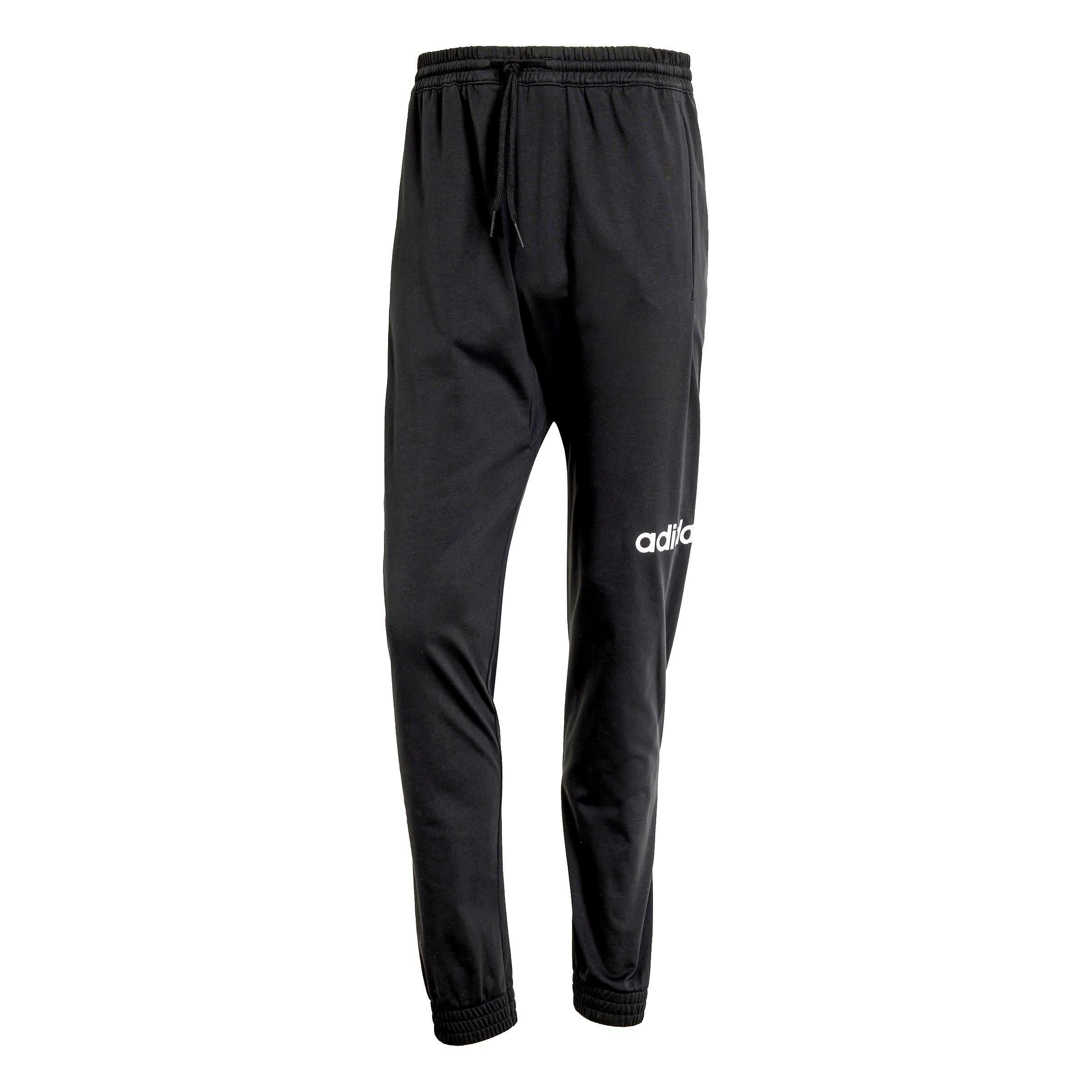 Black/White - adidas - Essentials Linear Jogging Bottoms Mens - 1