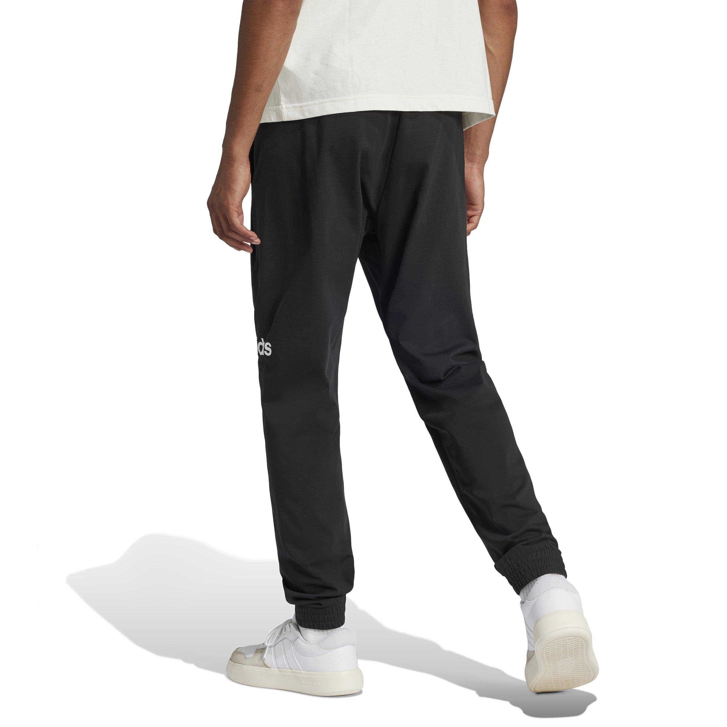 Black/White - adidas - Essentials Linear Jogging Bottoms Mens - 3