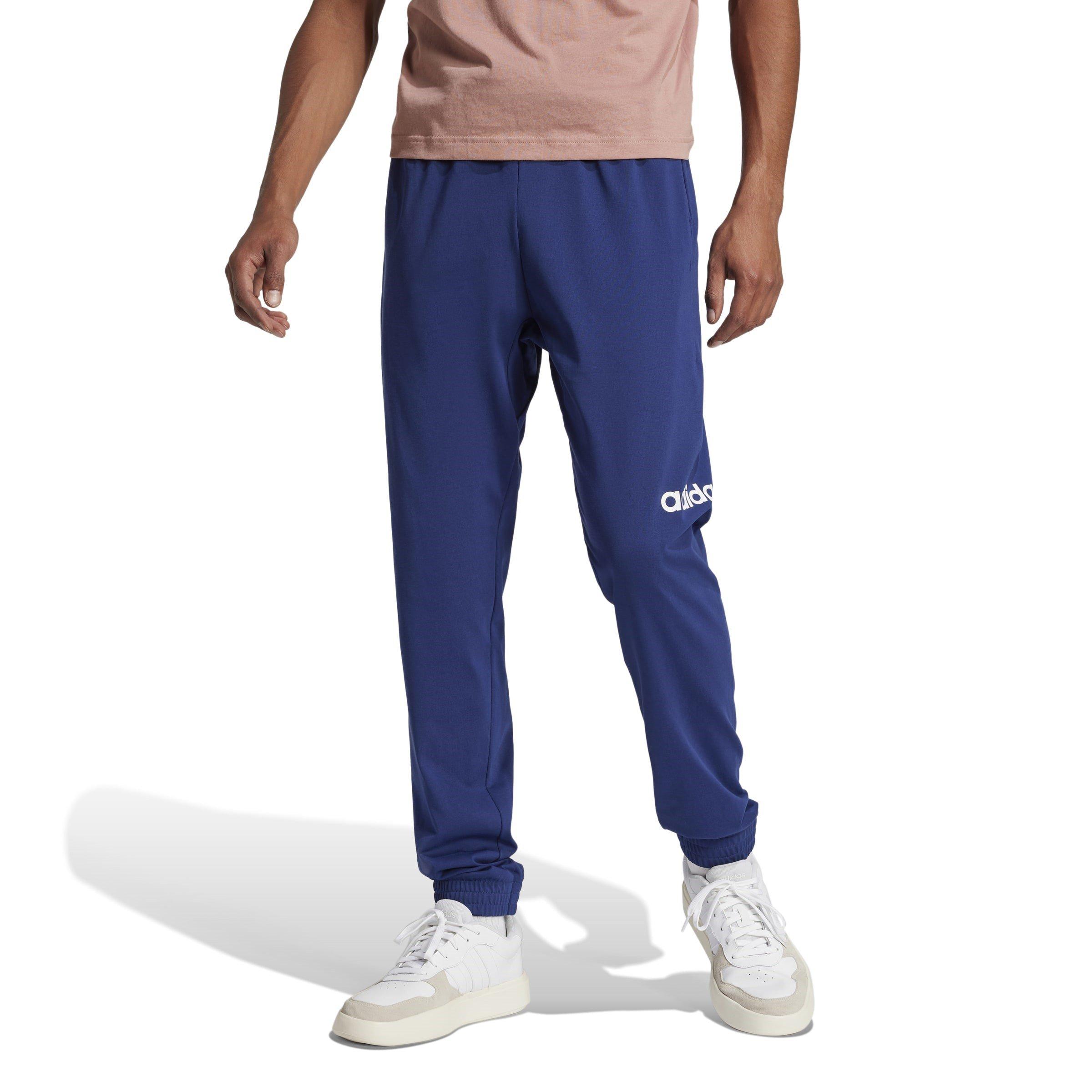 Dark Blue/White - adidas - Essentials Linear Jogging Bottoms Mens - 2