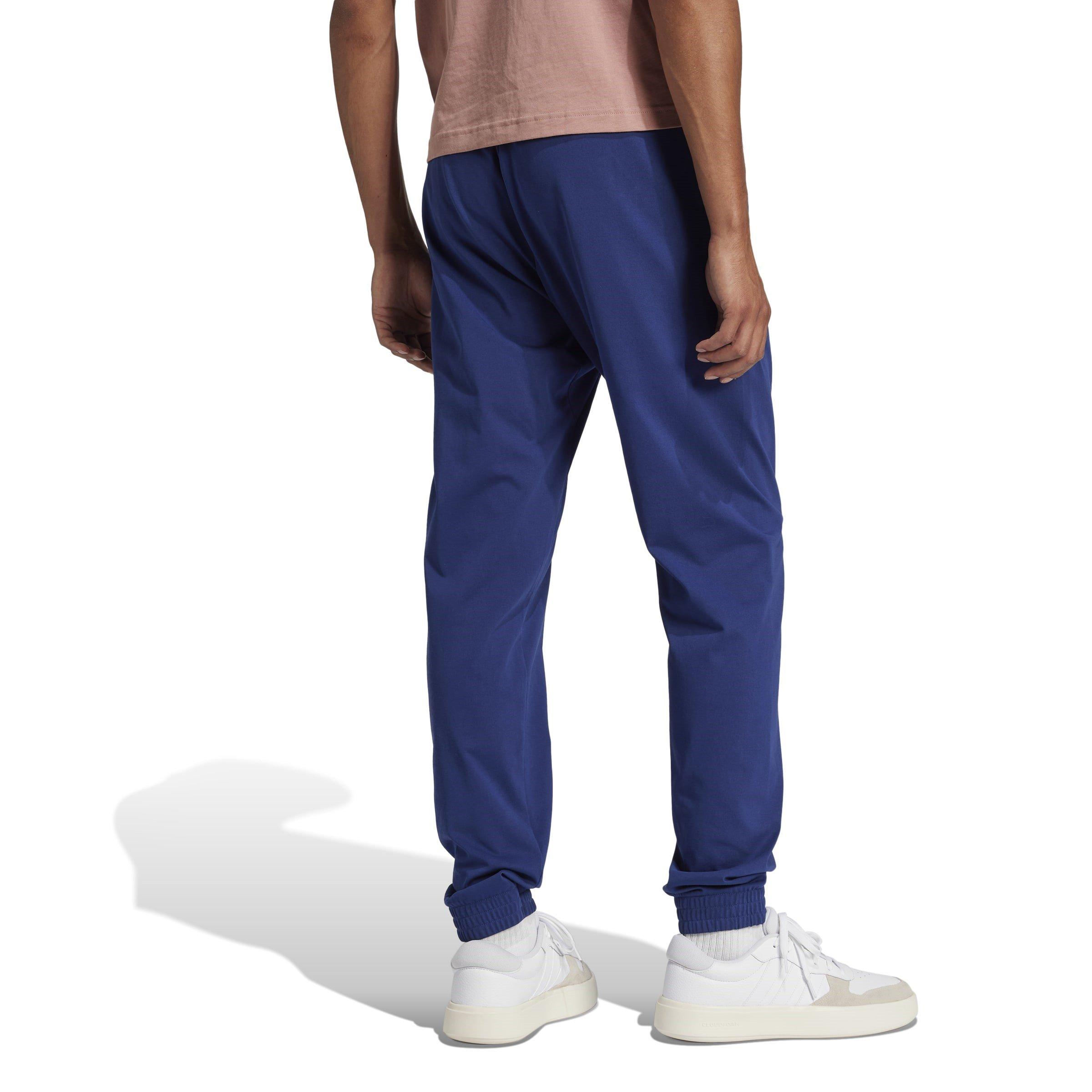 Dark Blue/White - adidas - Essentials Linear Jogging Bottoms Mens - 3