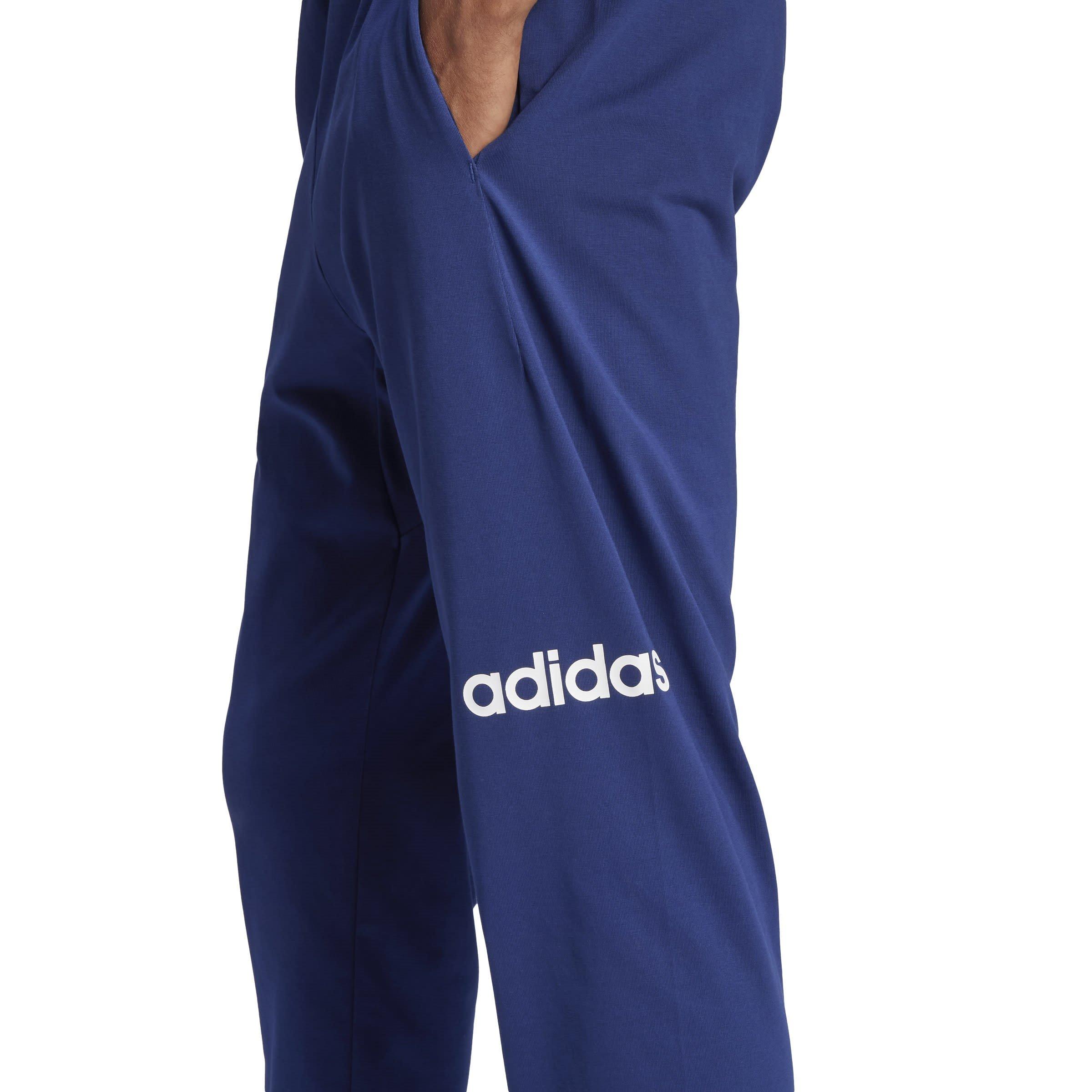 Dark Blue/White - adidas - Essentials Linear Jogging Bottoms Mens - 6