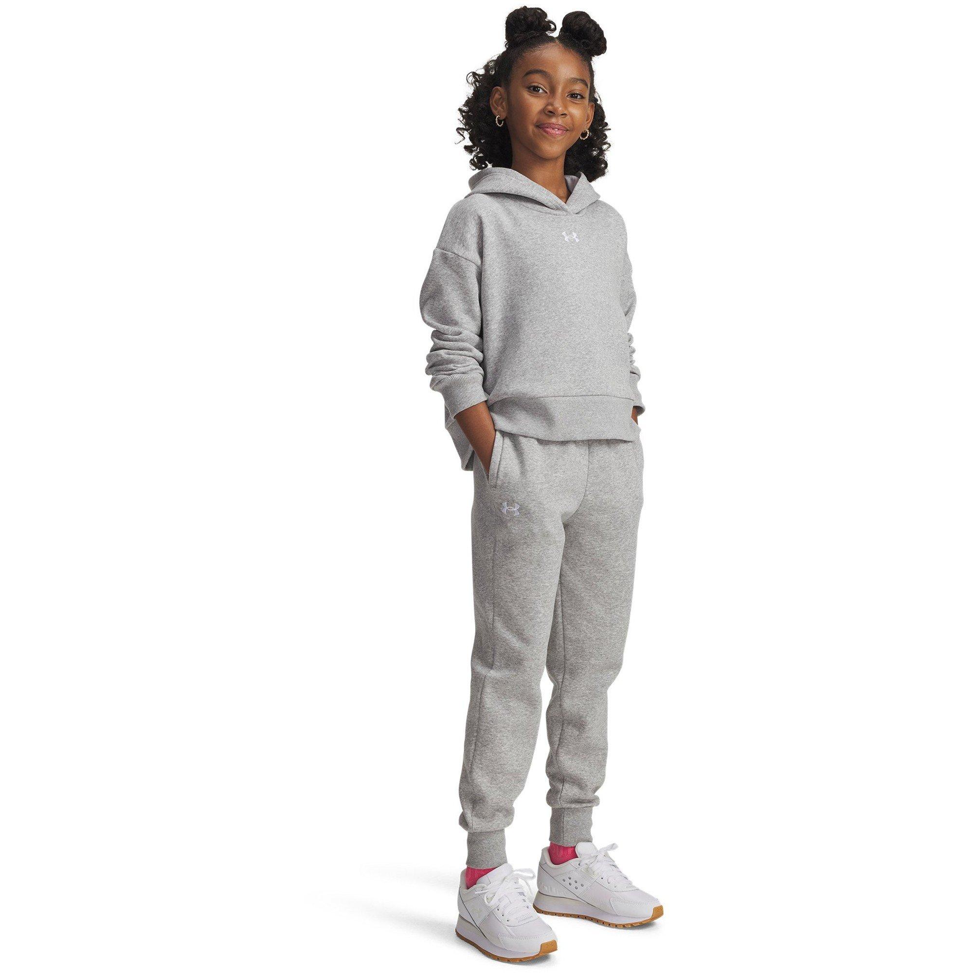 Gray - Under Armour - Under Armour Ua Rival Fleece Joggers Tracksuit Bottom Girls - 5