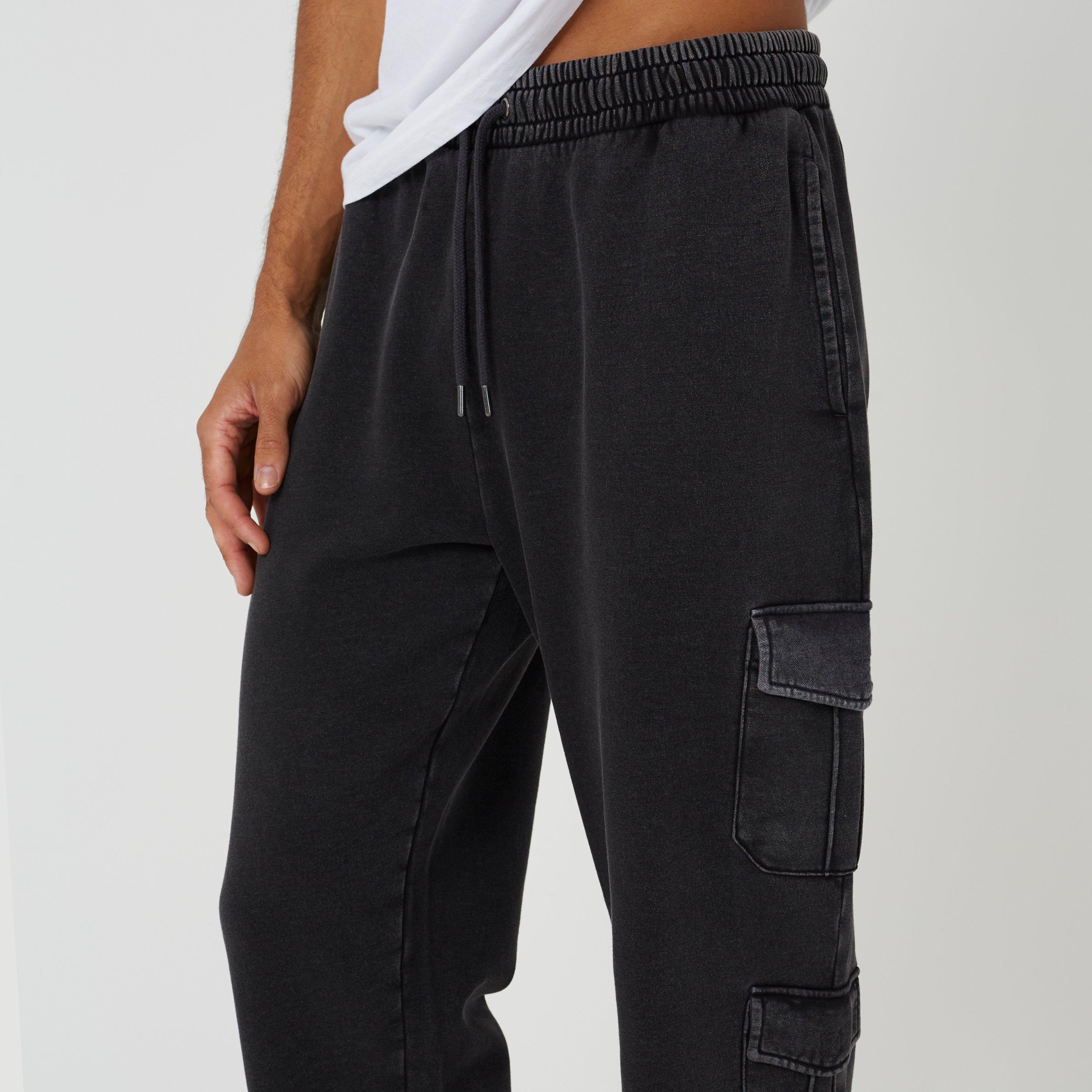 Siva pranje - Brave Soul - Brave Soul Mens Wide Leg Cargo Jogger - 3