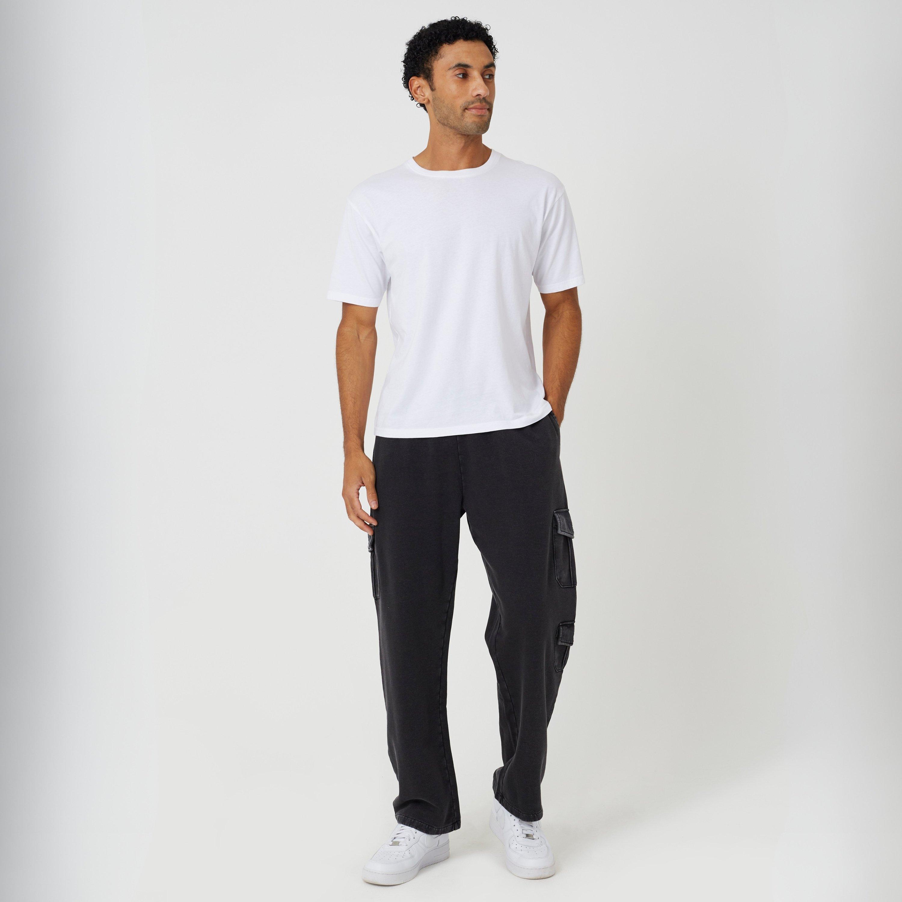 Siva pranje - Brave Soul - Brave Soul Mens Wide Leg Cargo Jogger - 4