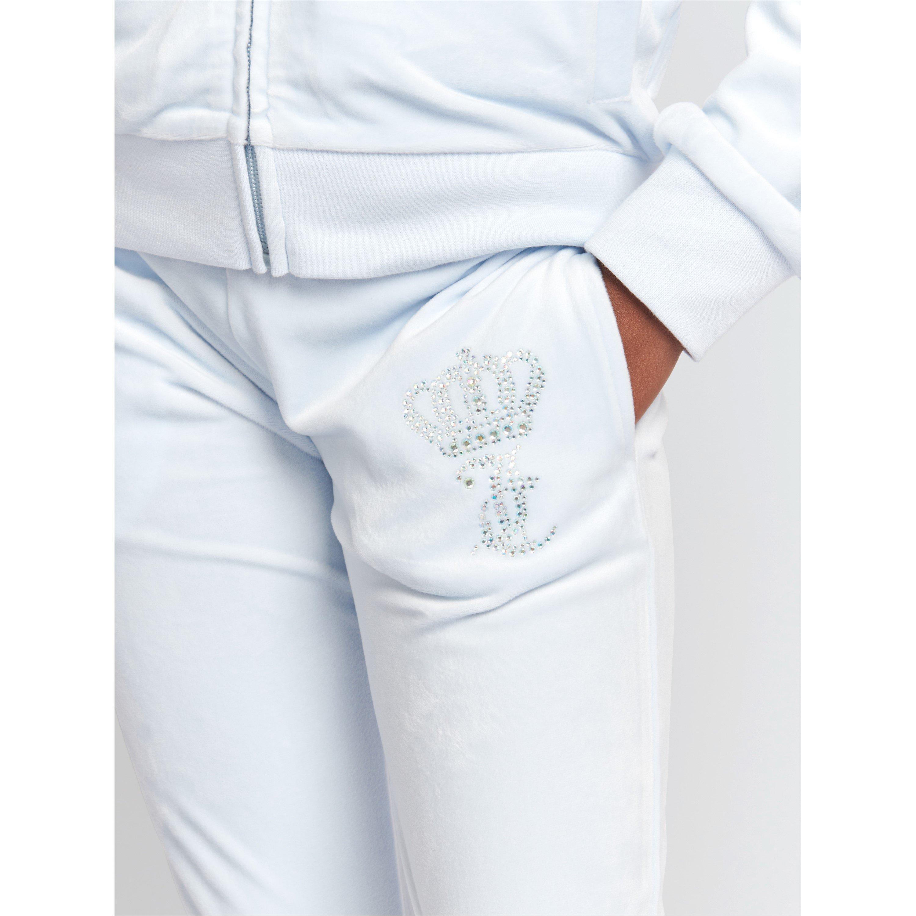Heather E44 - Juicy Couture - Kids' Embellished Crown Monogram Open Hem Fleece Joggers - 4