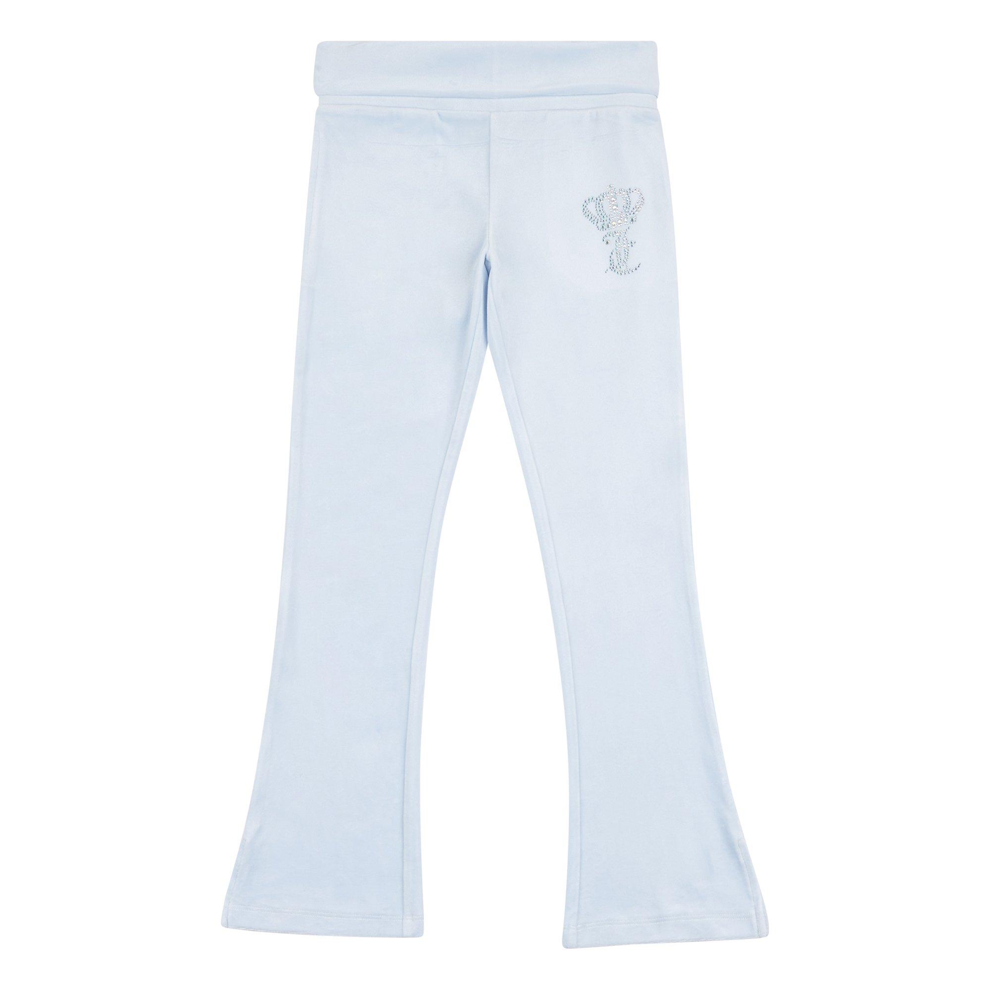 Heather E44 - Juicy Couture - Kids' Embellished Crown Monogram Open Hem Fleece Joggers - 5