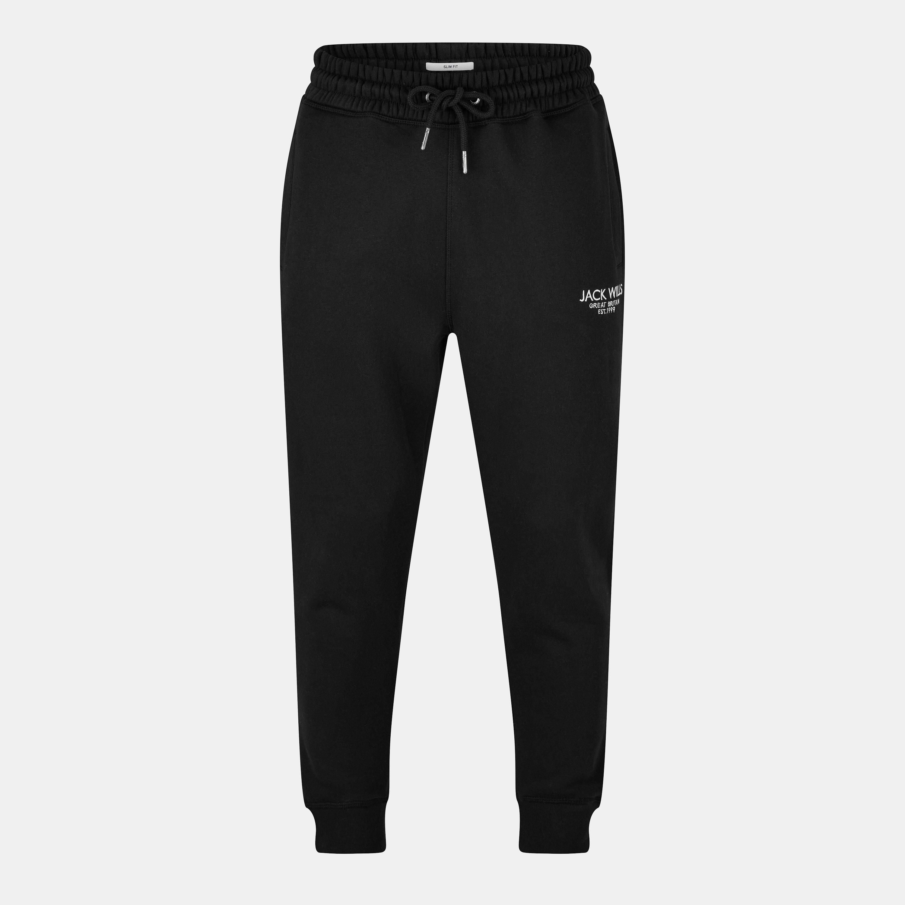 Jack Wills Men's Haydor Logo Joggers - Black - 2XL