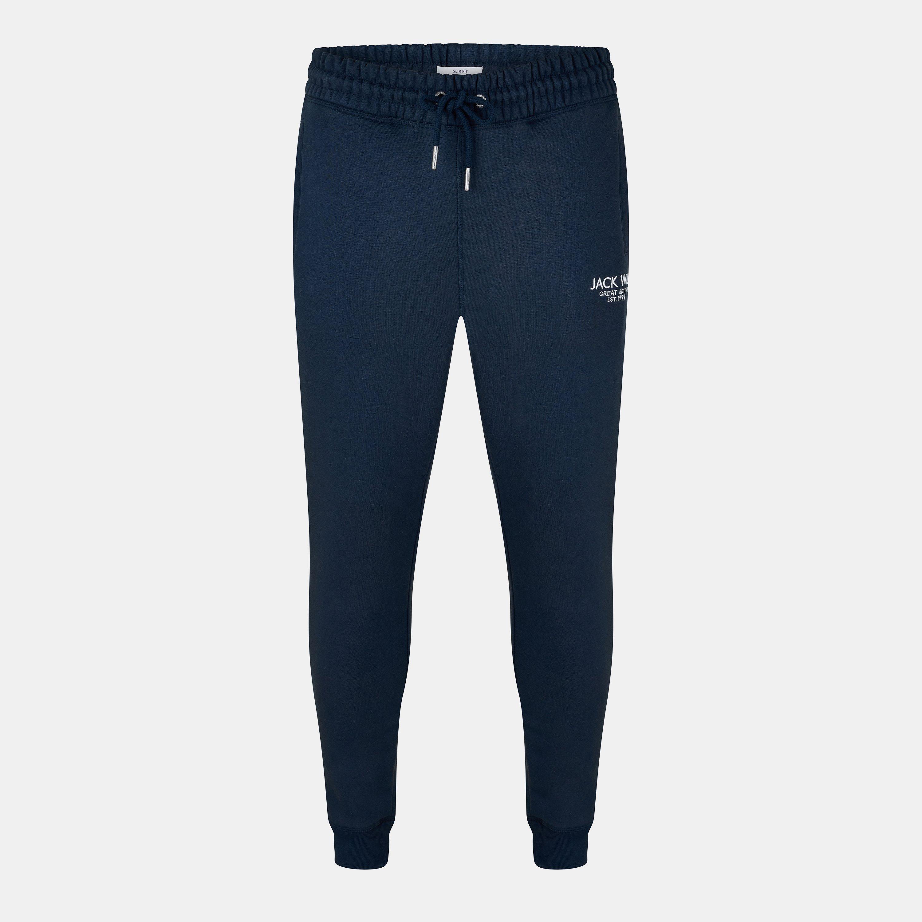 Navy - Jack Wills - Haydor Logo Joggers Mens - 1