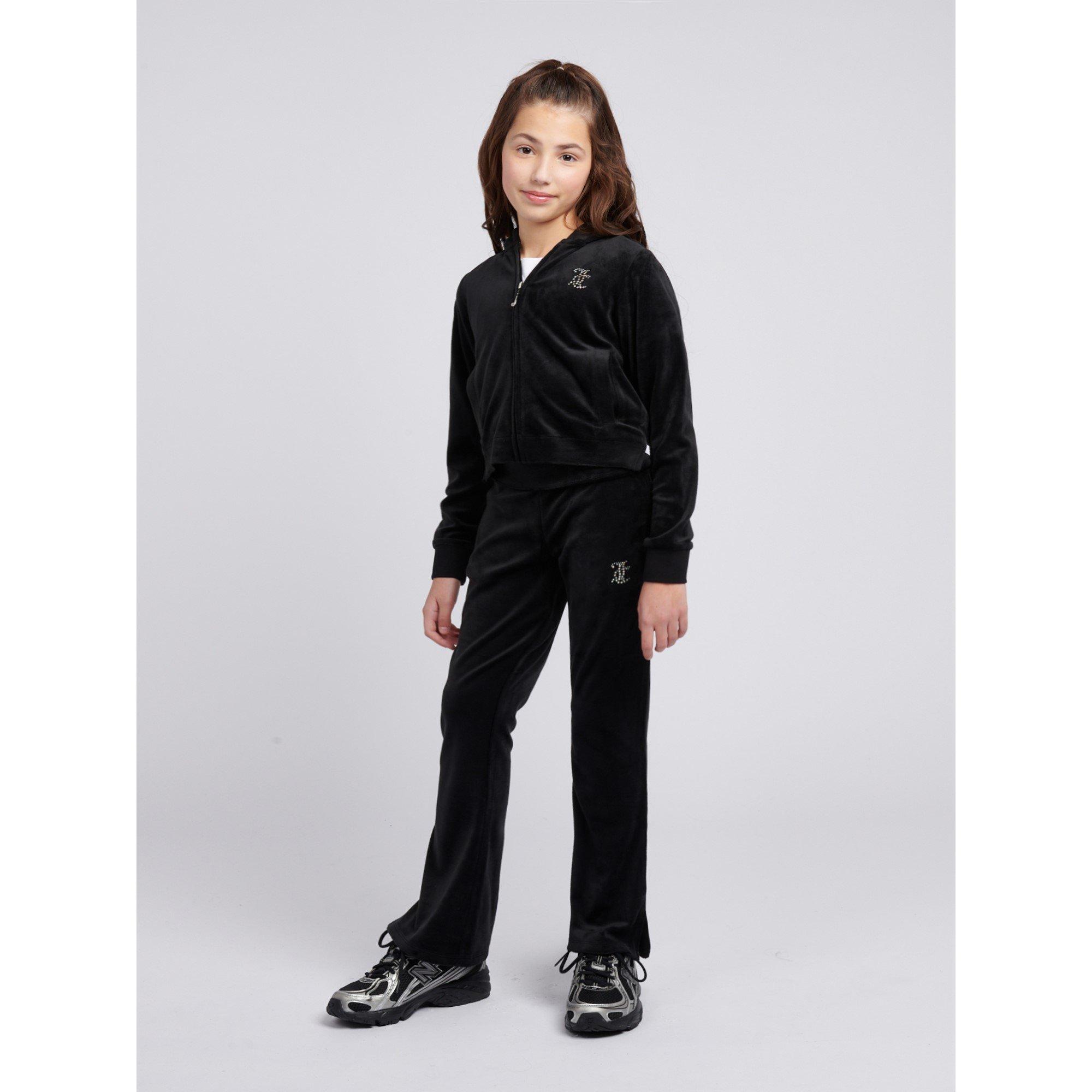 Jet Black 102 - Juicy Couture - Kids' Open Hem Fleece Joggers - 7