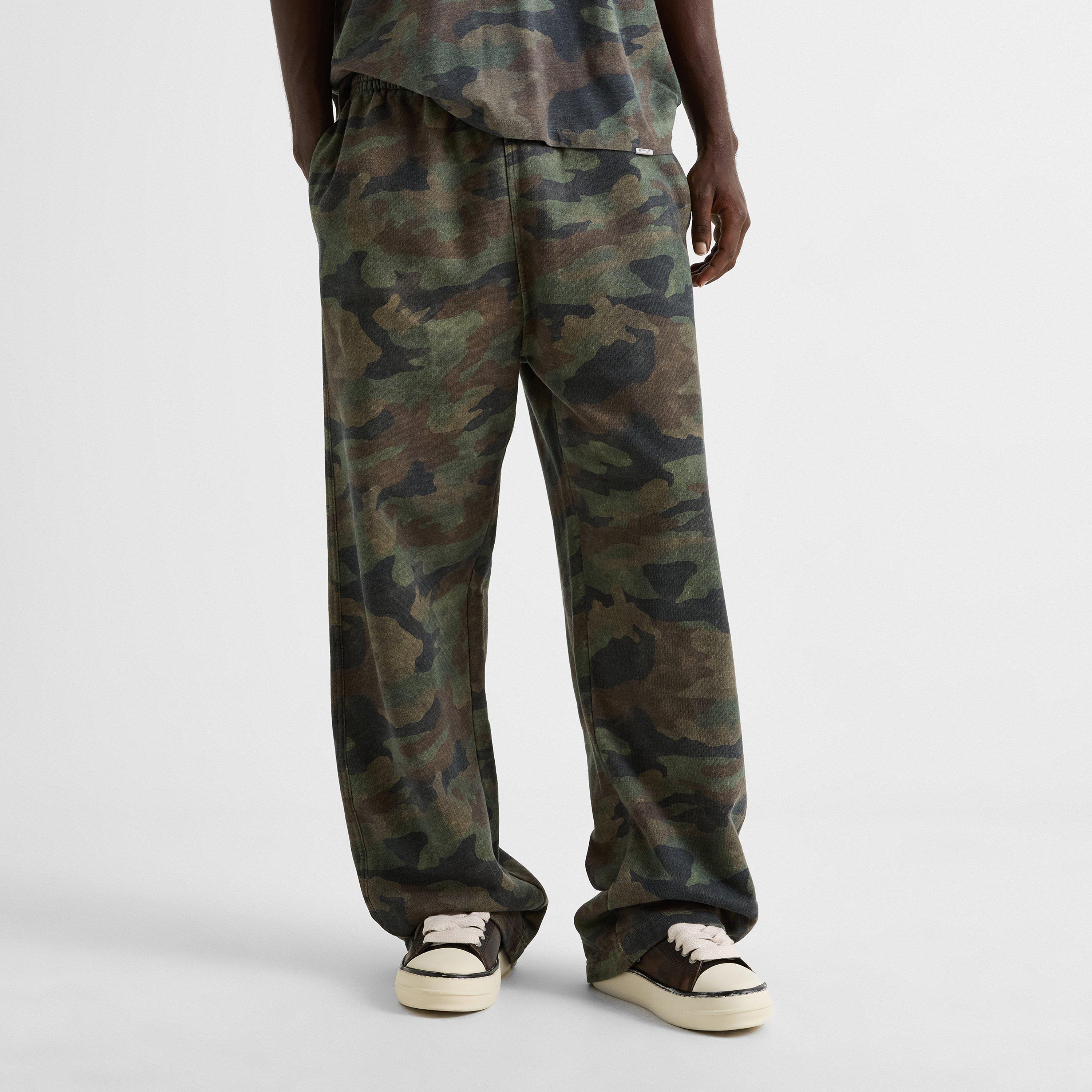 Flame Camo - Represent - Men's Initial Wide Jog Camo Cotton Joggers - 3