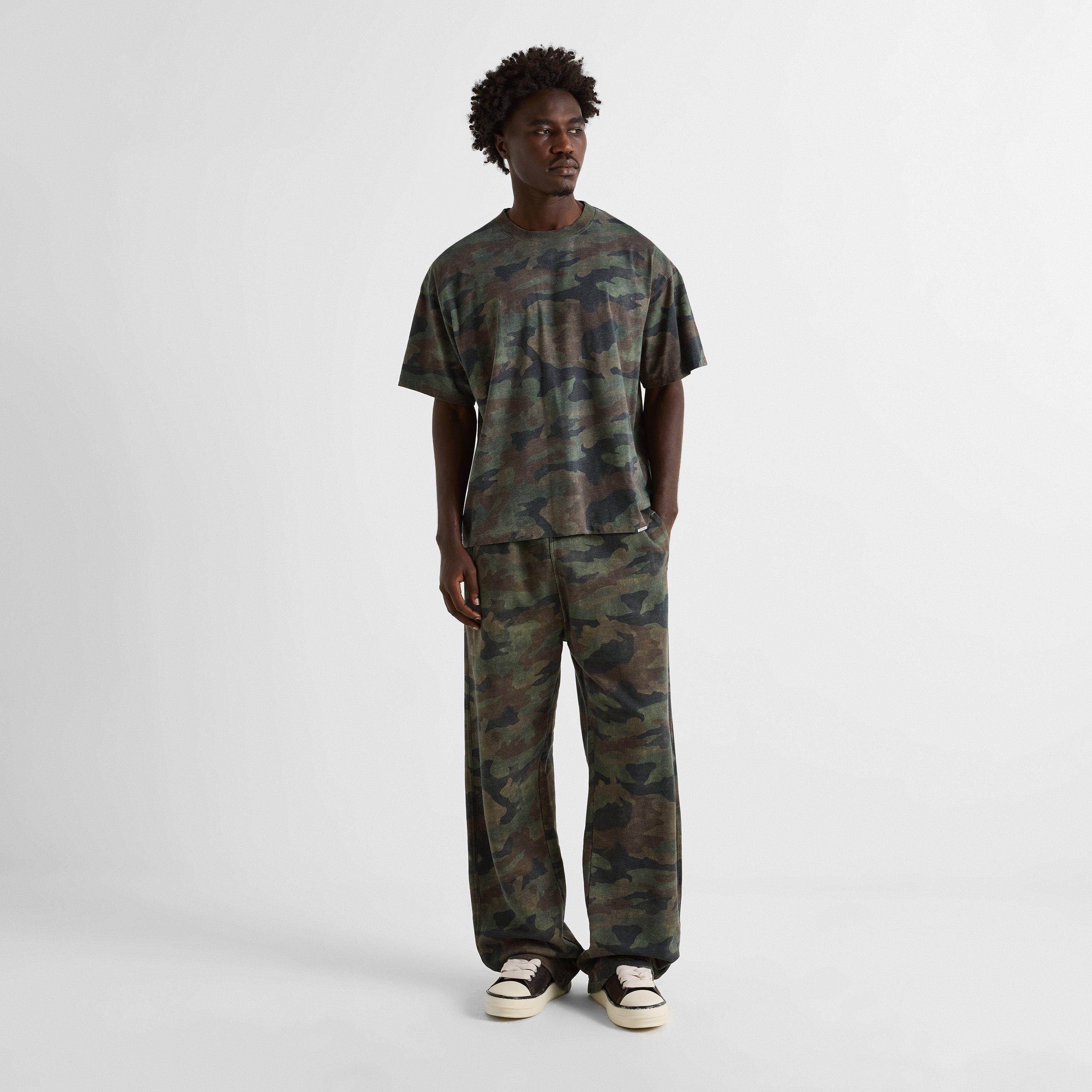 Flame Camo - Represent - Men's Initial Wide Jog Camo Cotton Joggers - 6