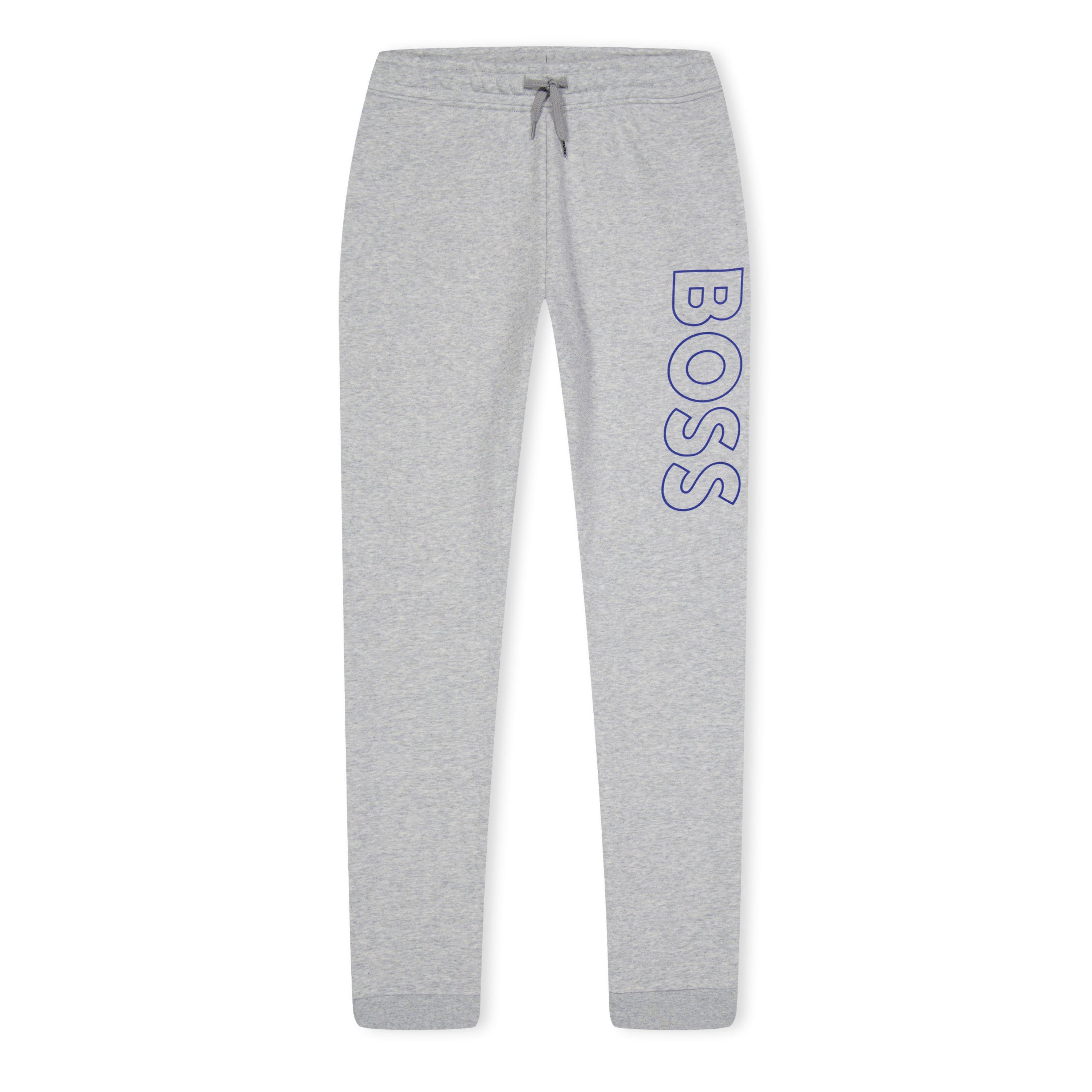 Boss Kids' Jersey Closed Cuff Joggers - Grey A32 - Size 14 Yrs