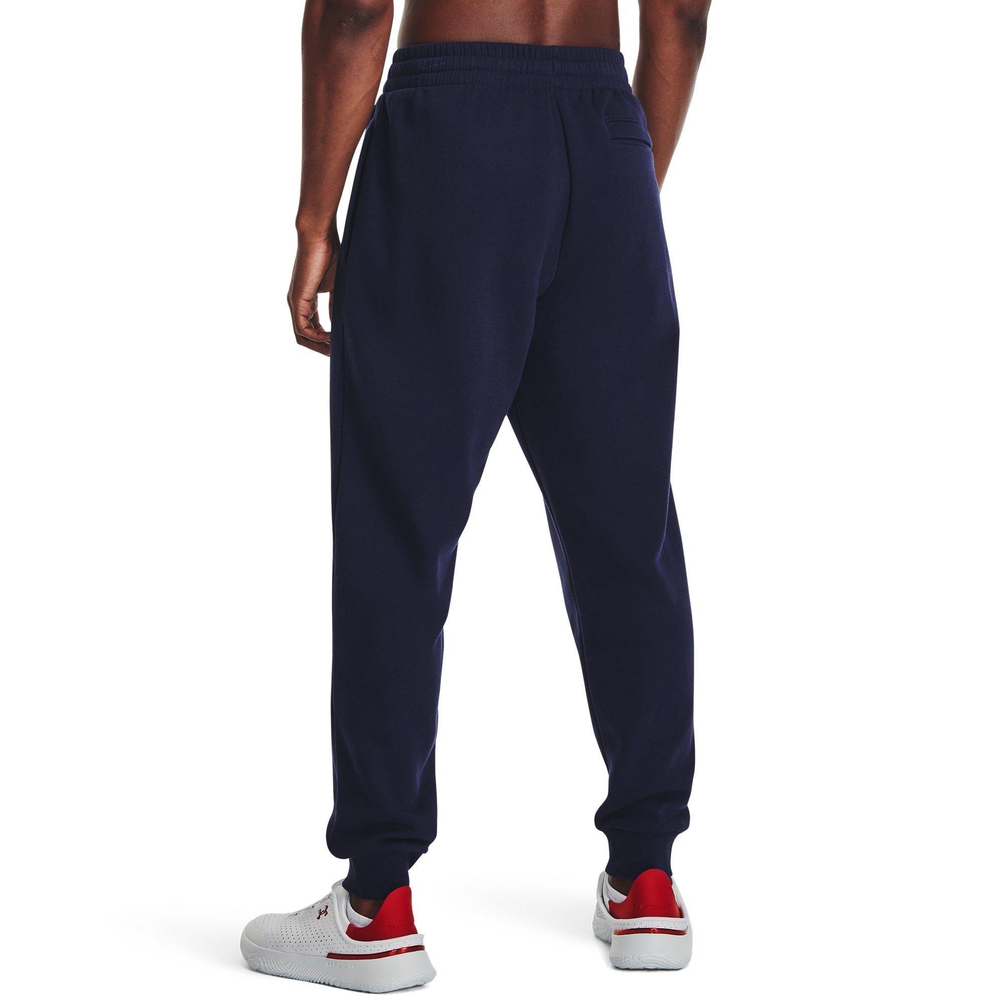 M.Navy/White - Under Armour - Rival Fleece Jogging Bottoms Mens - 3