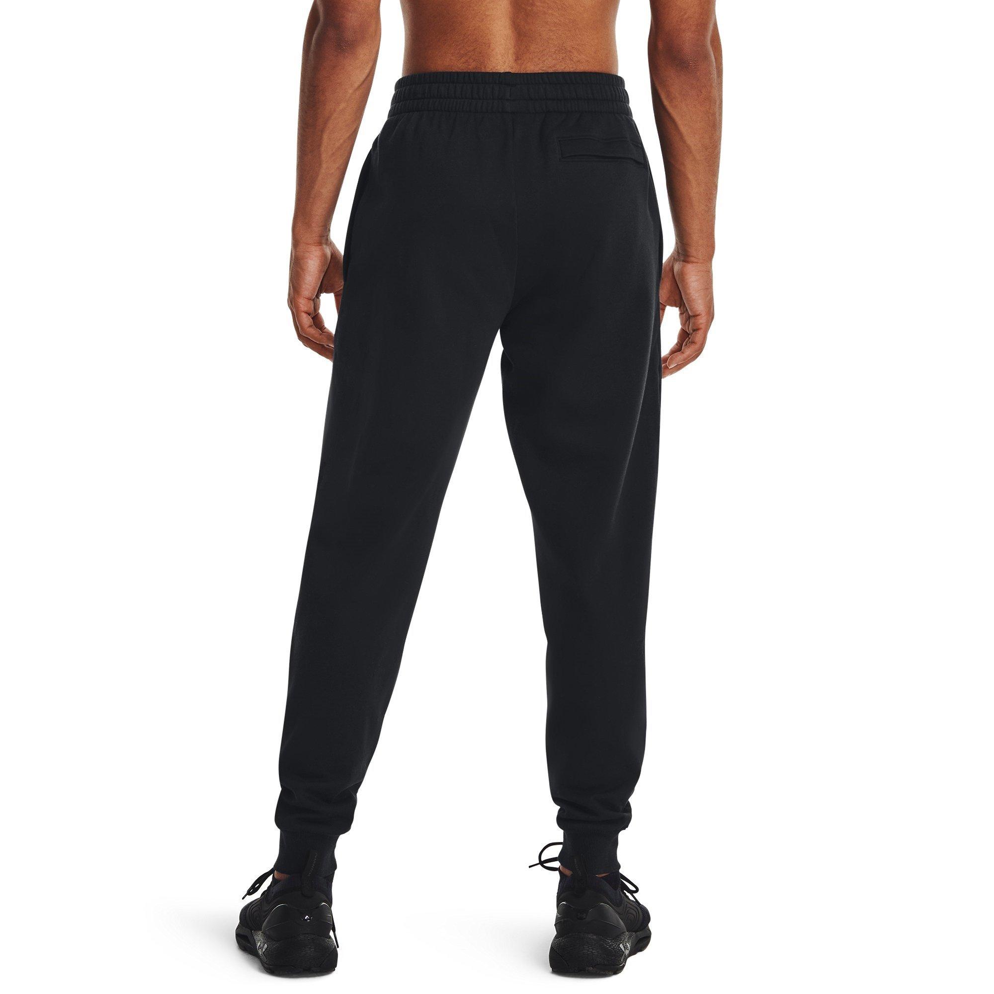 Black/White - Under Armour - UA Rival Fleece Jogging Bottoms Mens - 4