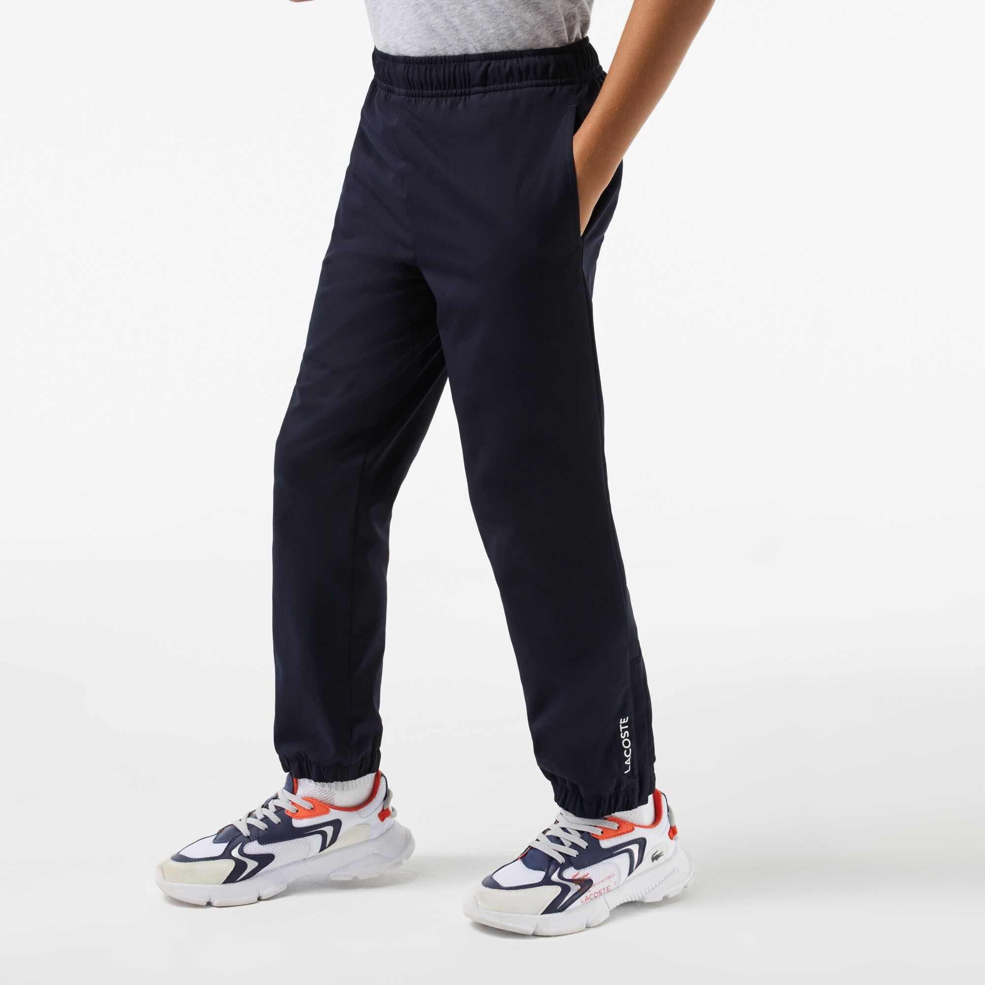 Navy HDE - Lacoste - Kids' Logo Closed Hem Jersey Joggers - 2