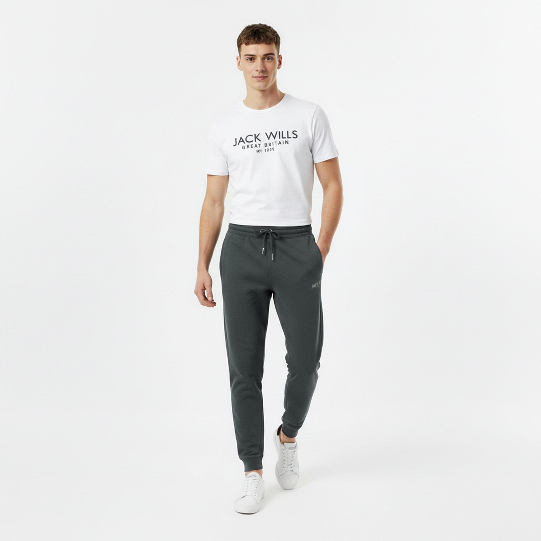 Slate - Jack Wills - Jacquard Logo Joggers Mens - 5