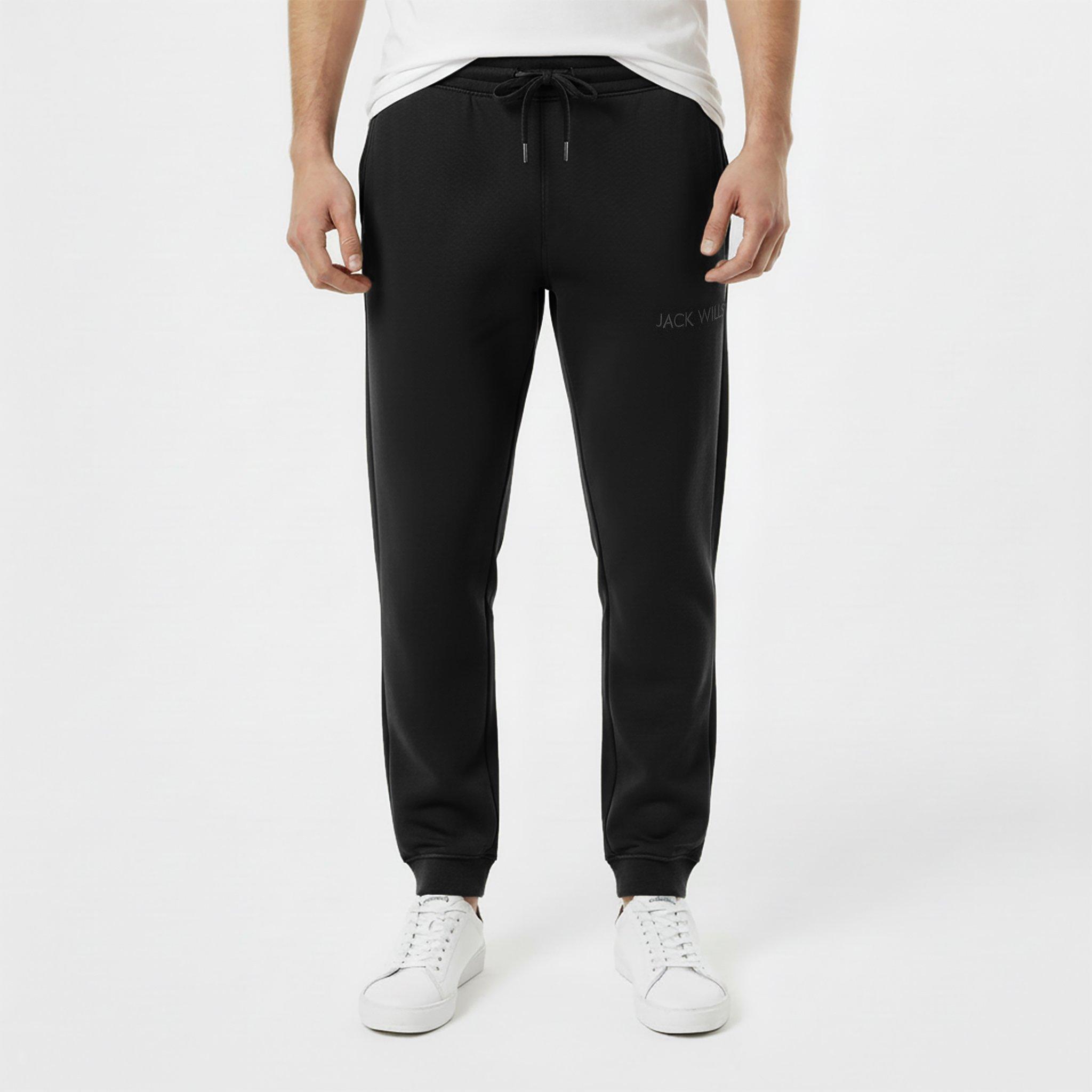 Black - Jack Wills - Jacquard Logo Joggers Mens - 3
