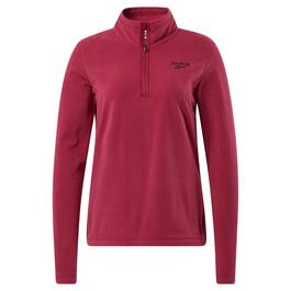 Reebok Outerwear Fleece Quarter Zip Jacket Womens