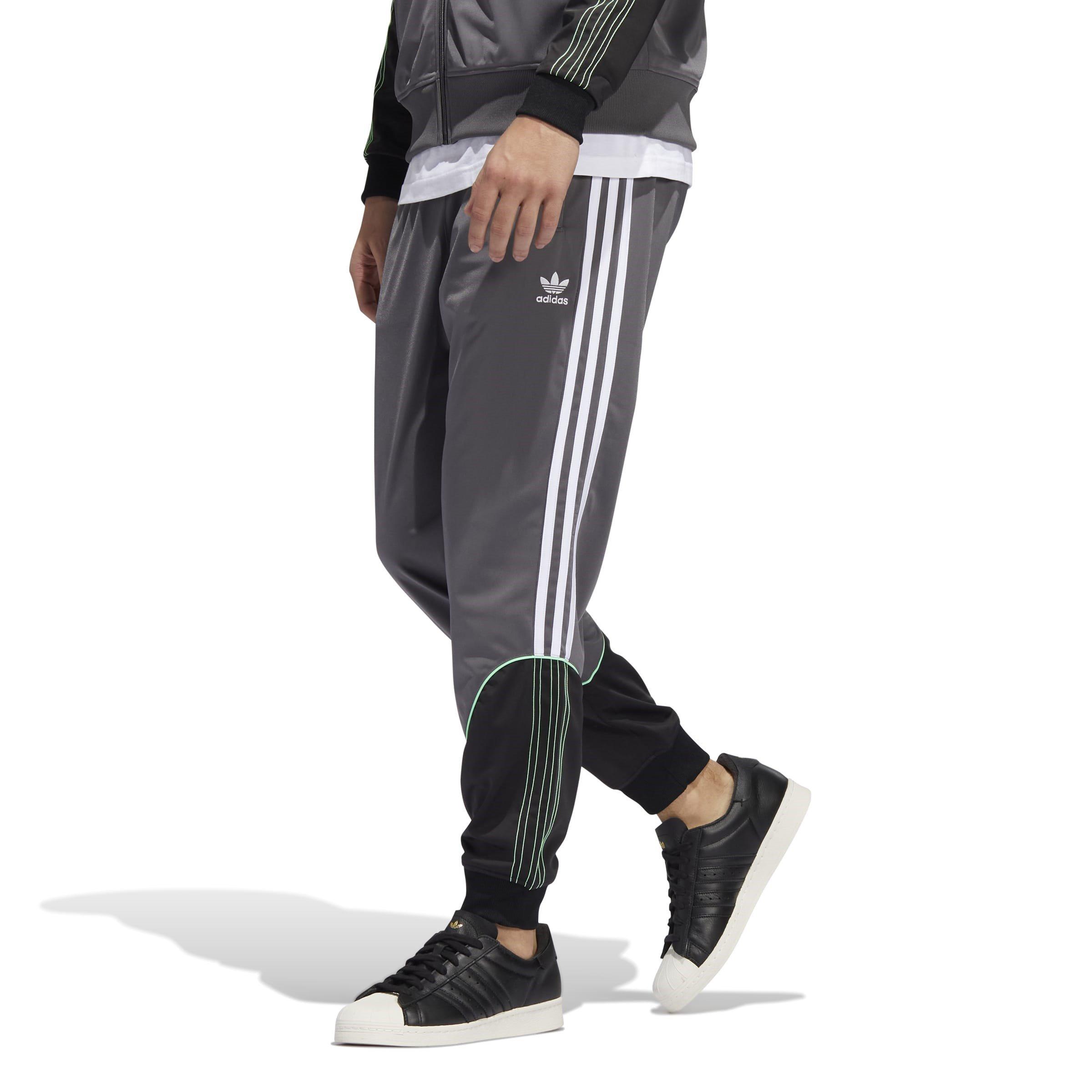 Grey - adidas Originals - Men's Closed Hem Jersey Jogging Bottoms, Closed Hem Design - 2