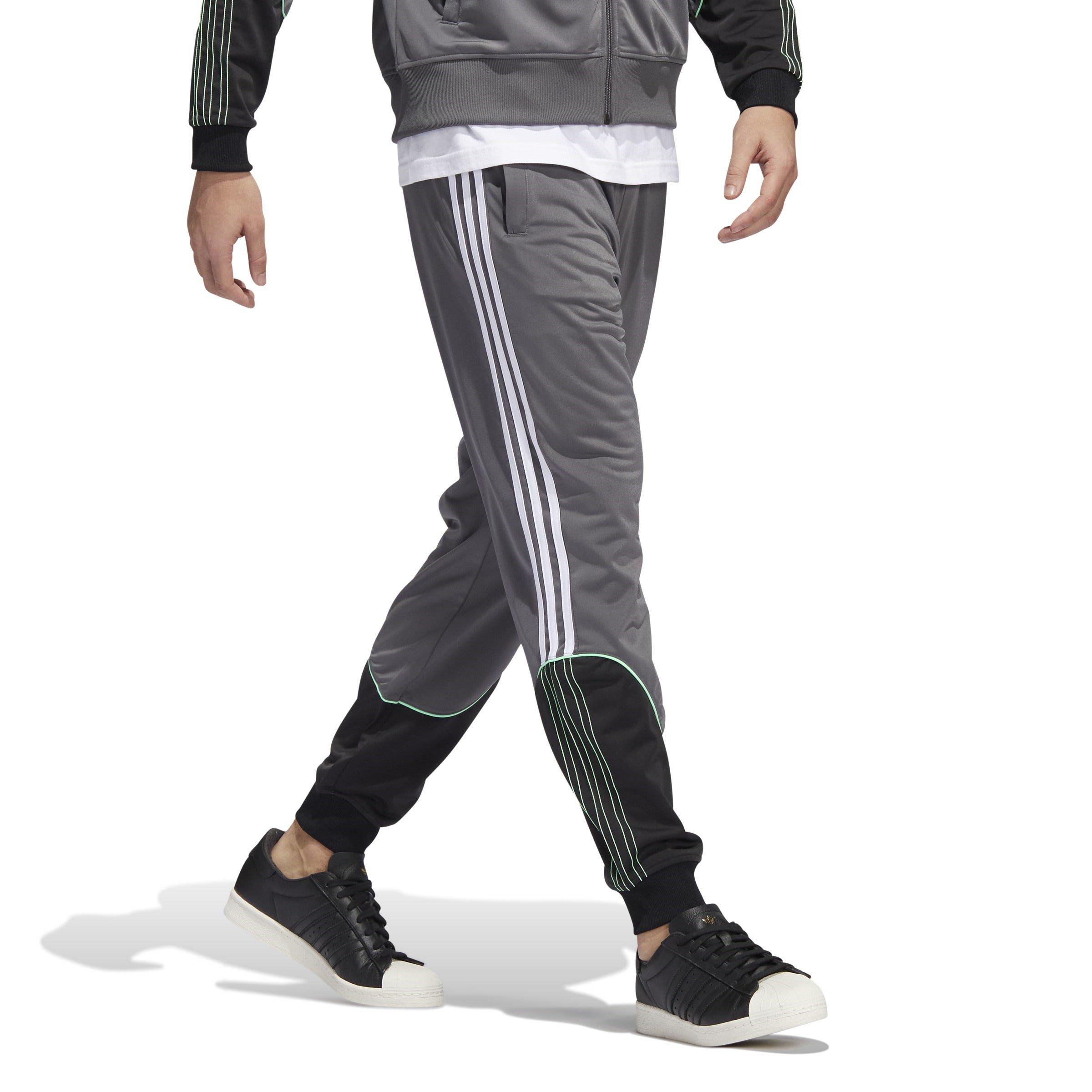 Grey - adidas Originals - Men's Closed Hem Jersey Jogging Bottoms, Closed Hem Design - 4