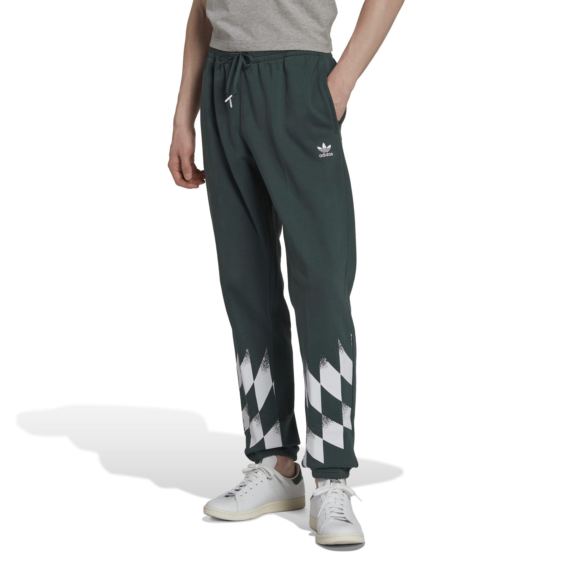Green - adidas Originals - Men's Closed Hem Fleece Jogging Bottoms - 2