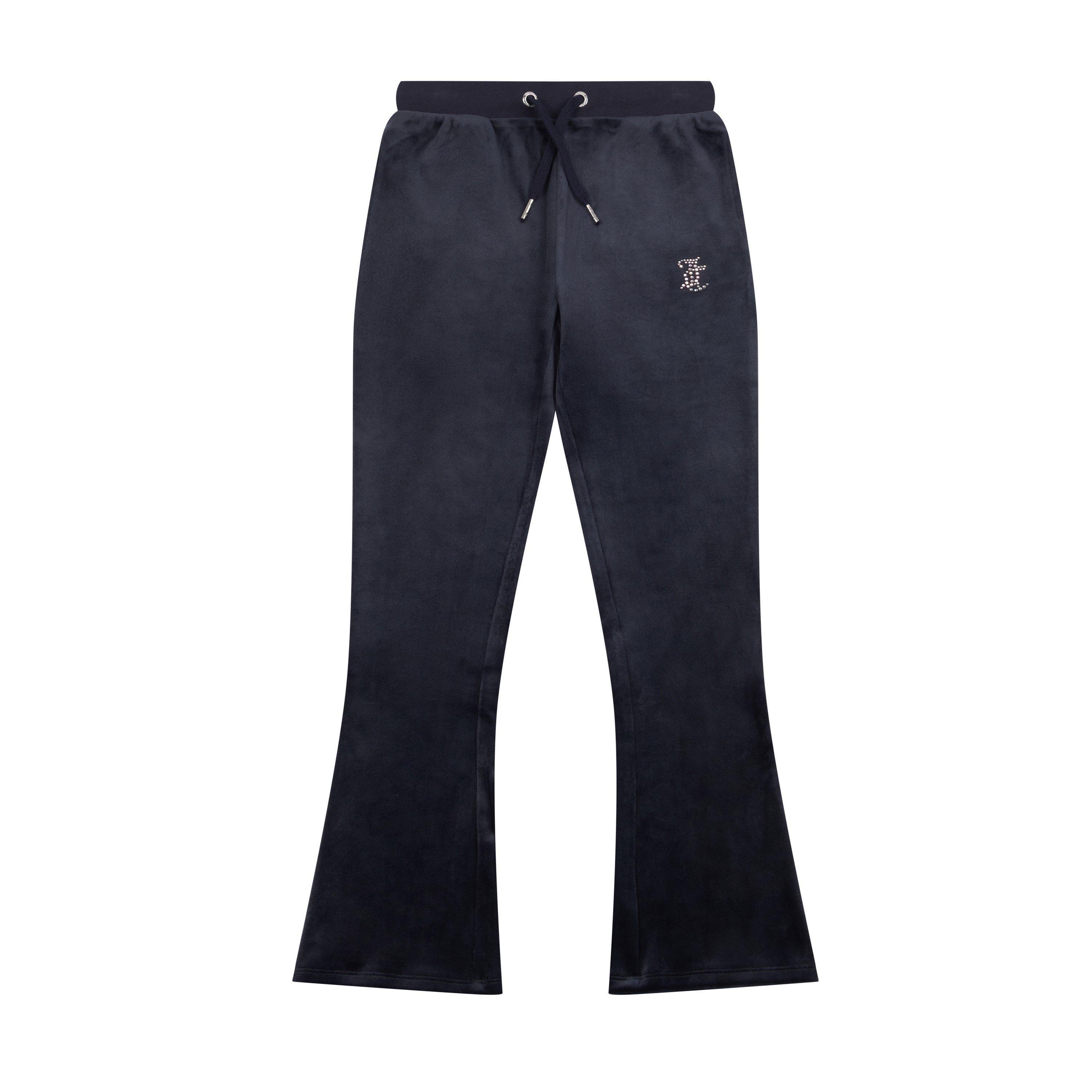 Juicy Couture Girls Stretch-Velour Jogging Bottoms - Night Sky 883 - 7-8 Yrs