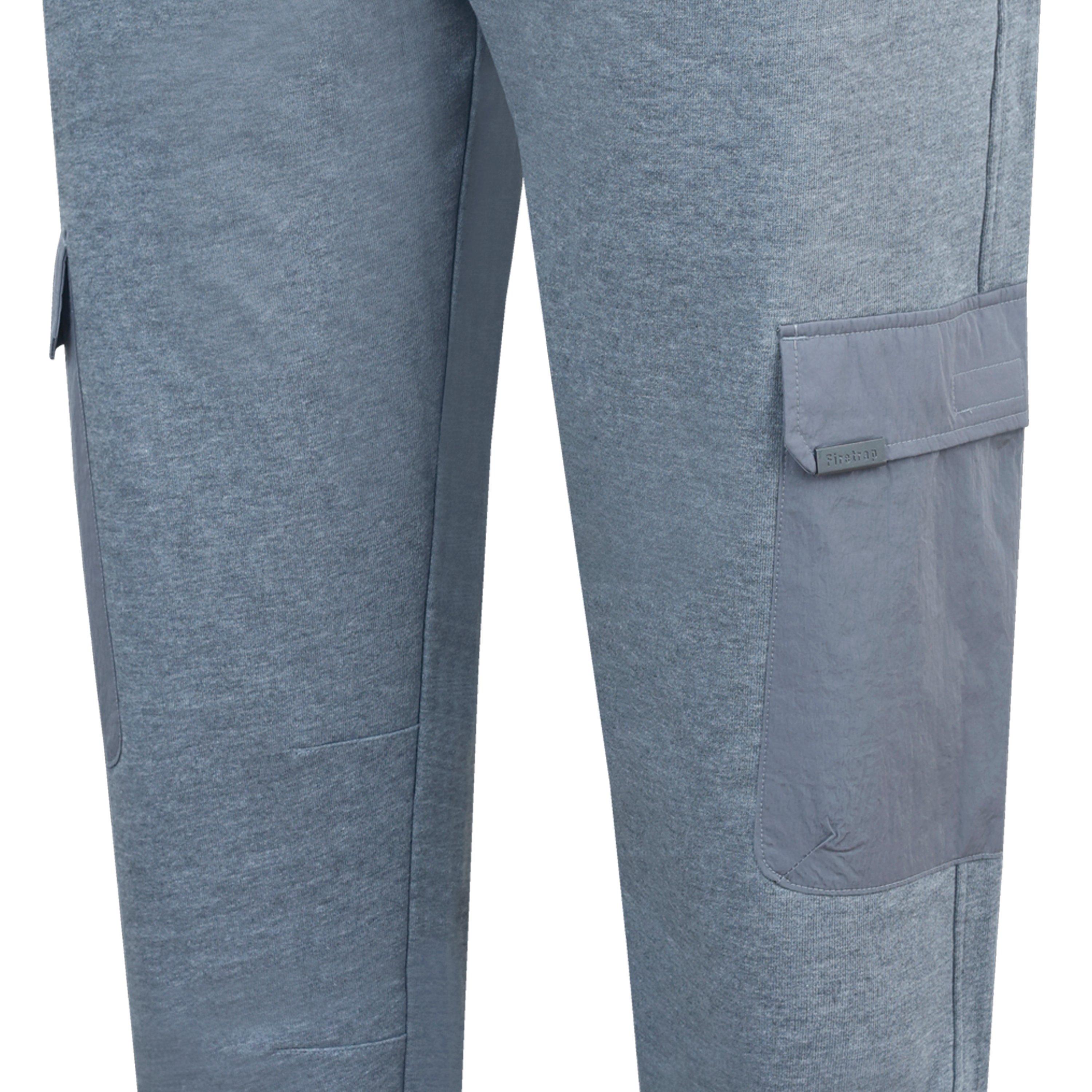 Grey Marl - Firetrap - Men's Hybrid Closed Hem Fleece Joggers - 5