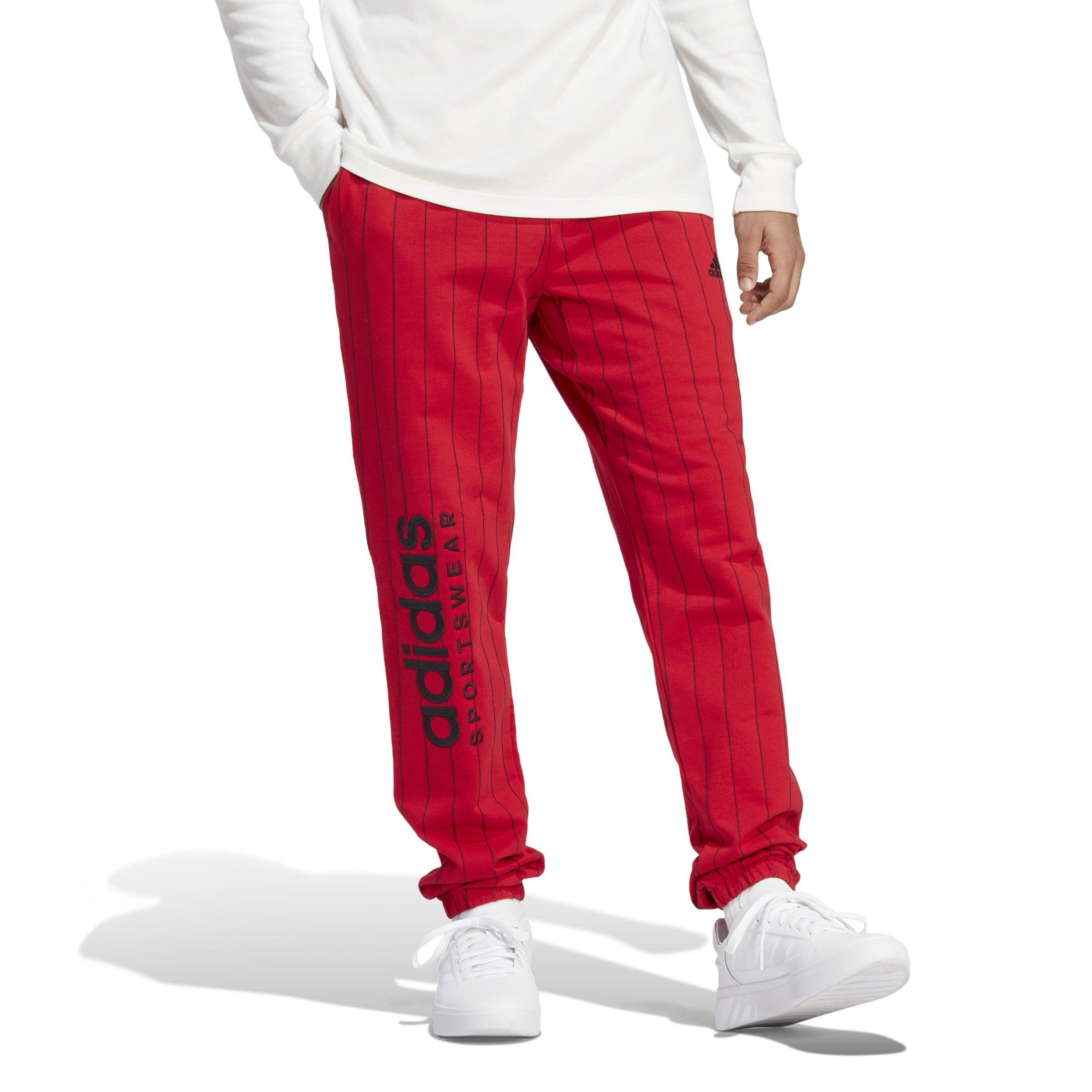 Adidas red joggers mens on sale